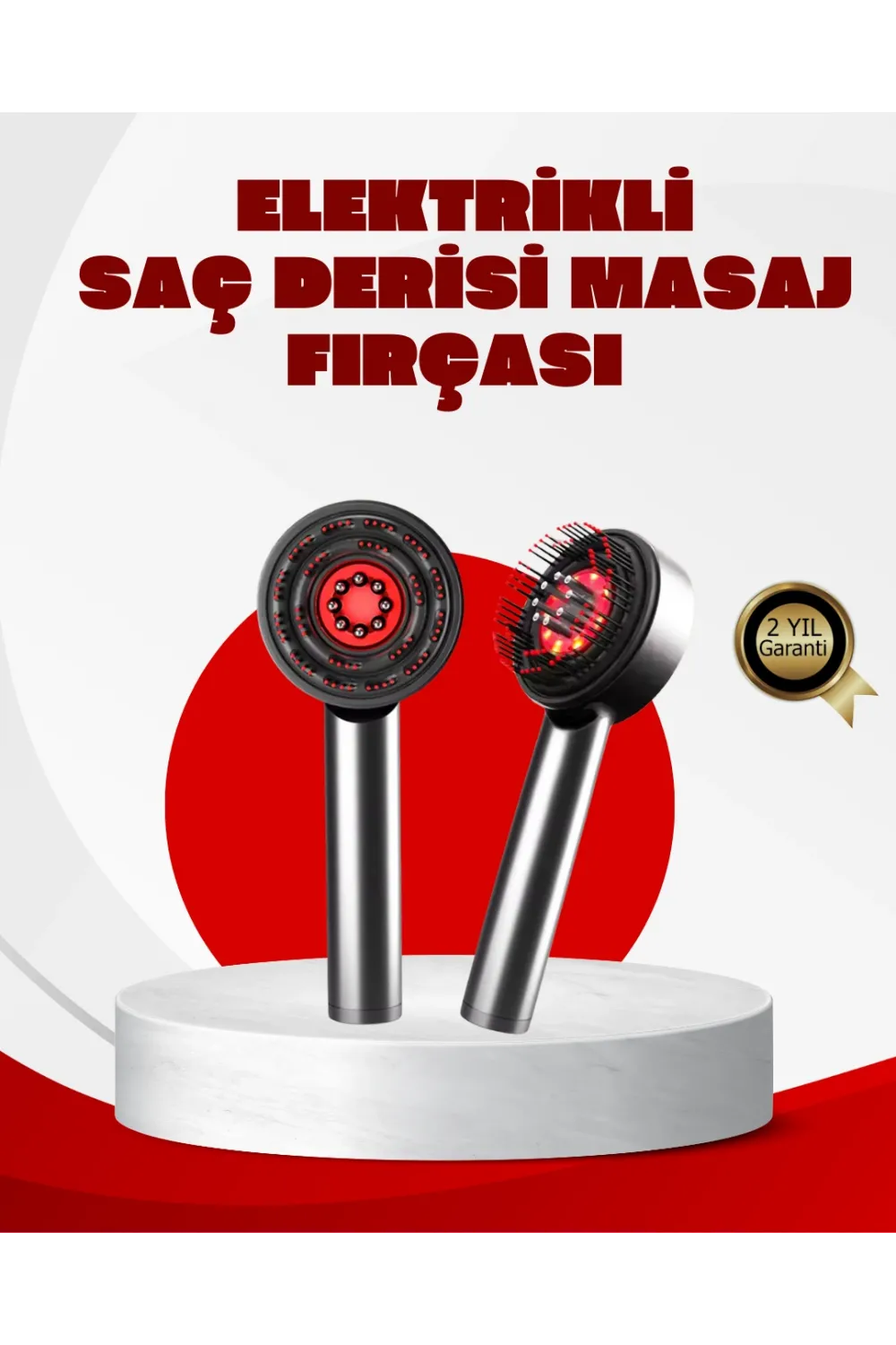 Esansiyel Yağ Hazneli Led Saç Bakım Masaj Tarağı