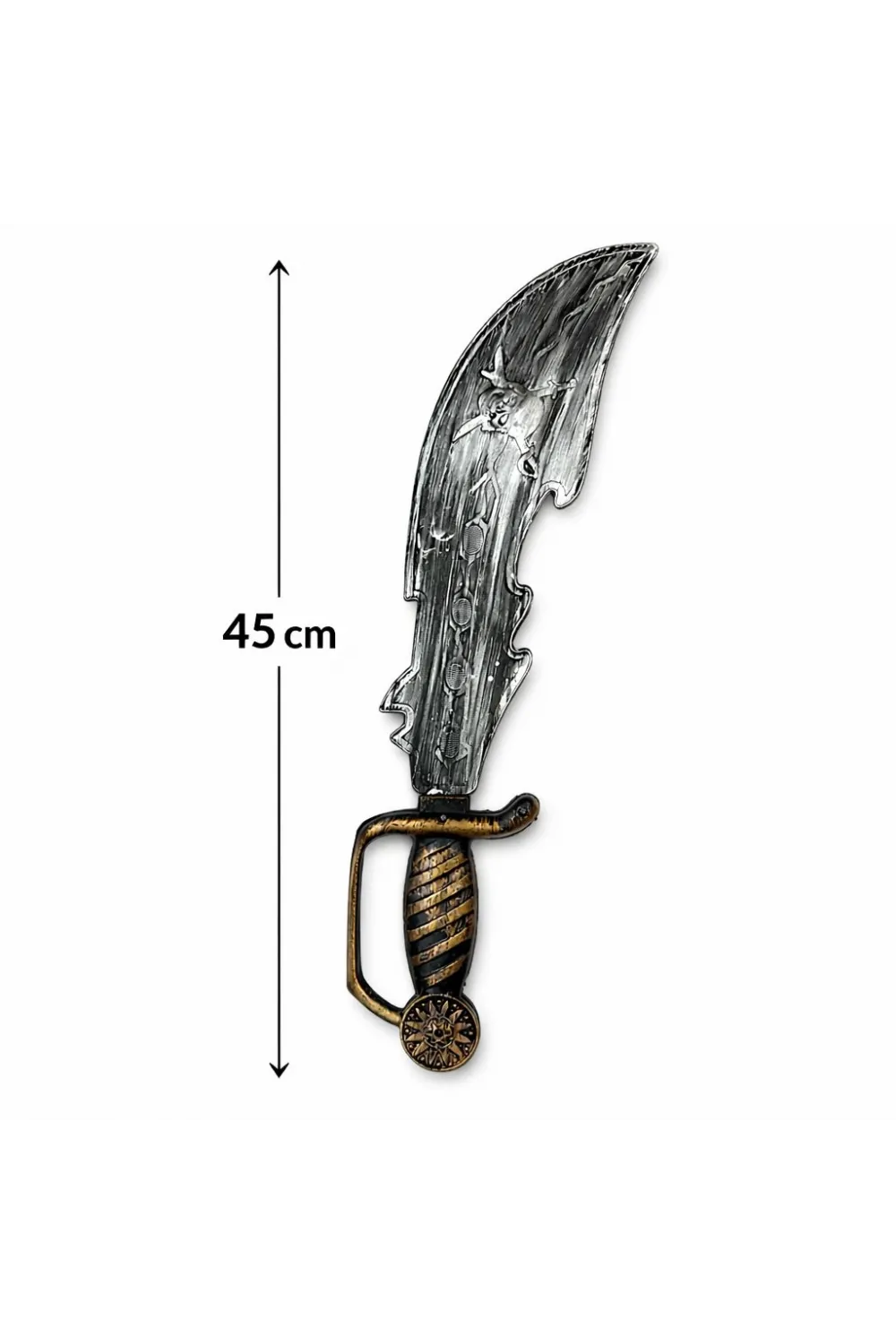 Eskitme Detaylı Plastik Korsan Kılıcı 45 cm