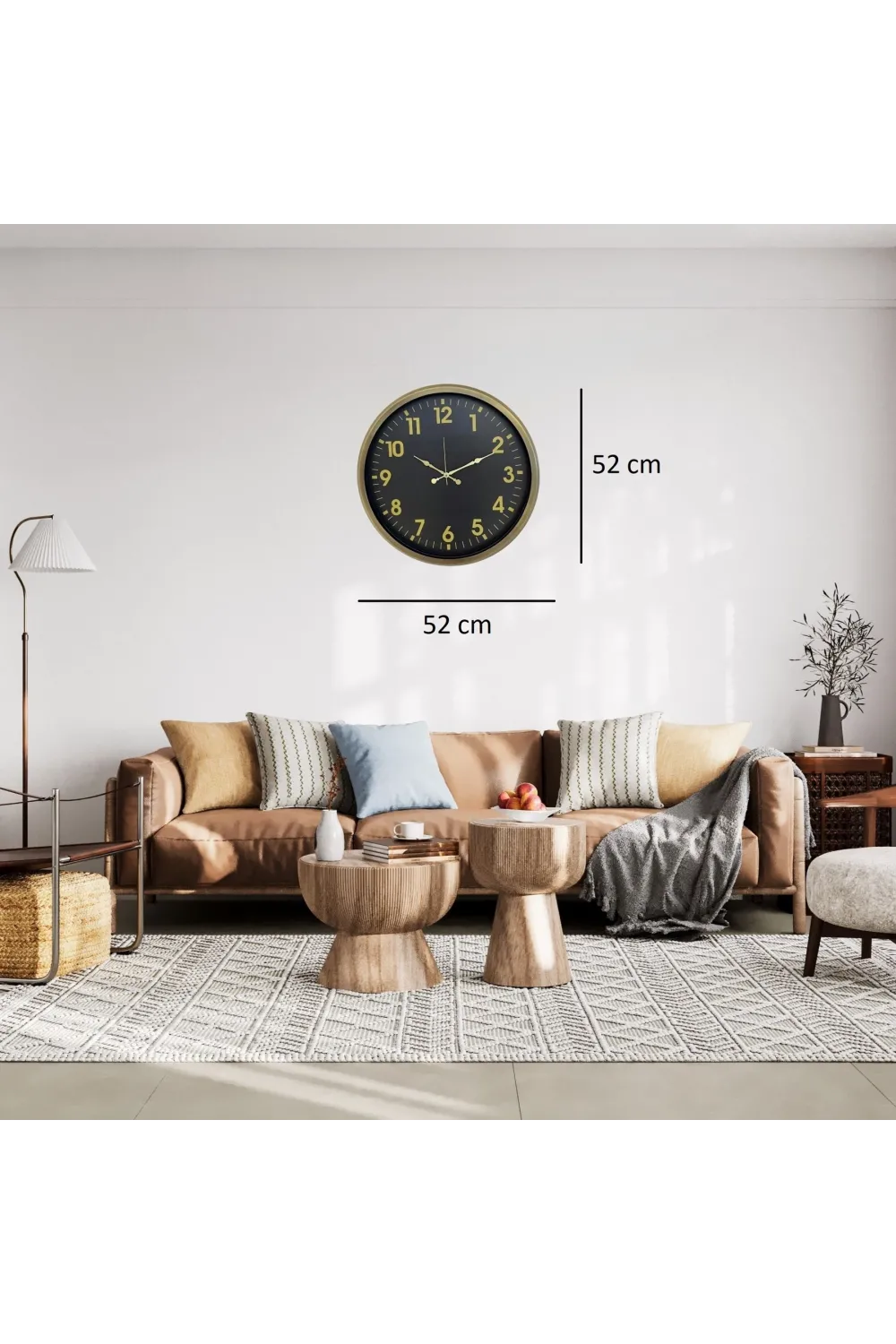 Eskitme Klasik 52 x 52 Cm Duvar Saati