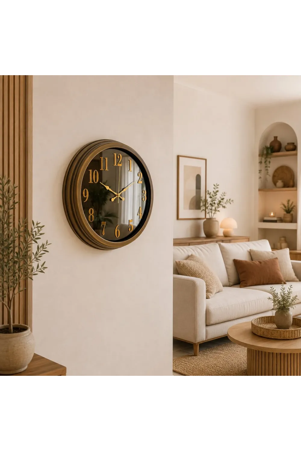 Eskitme Legacy Aynalı 40 x 40 Cm Duvar Saati