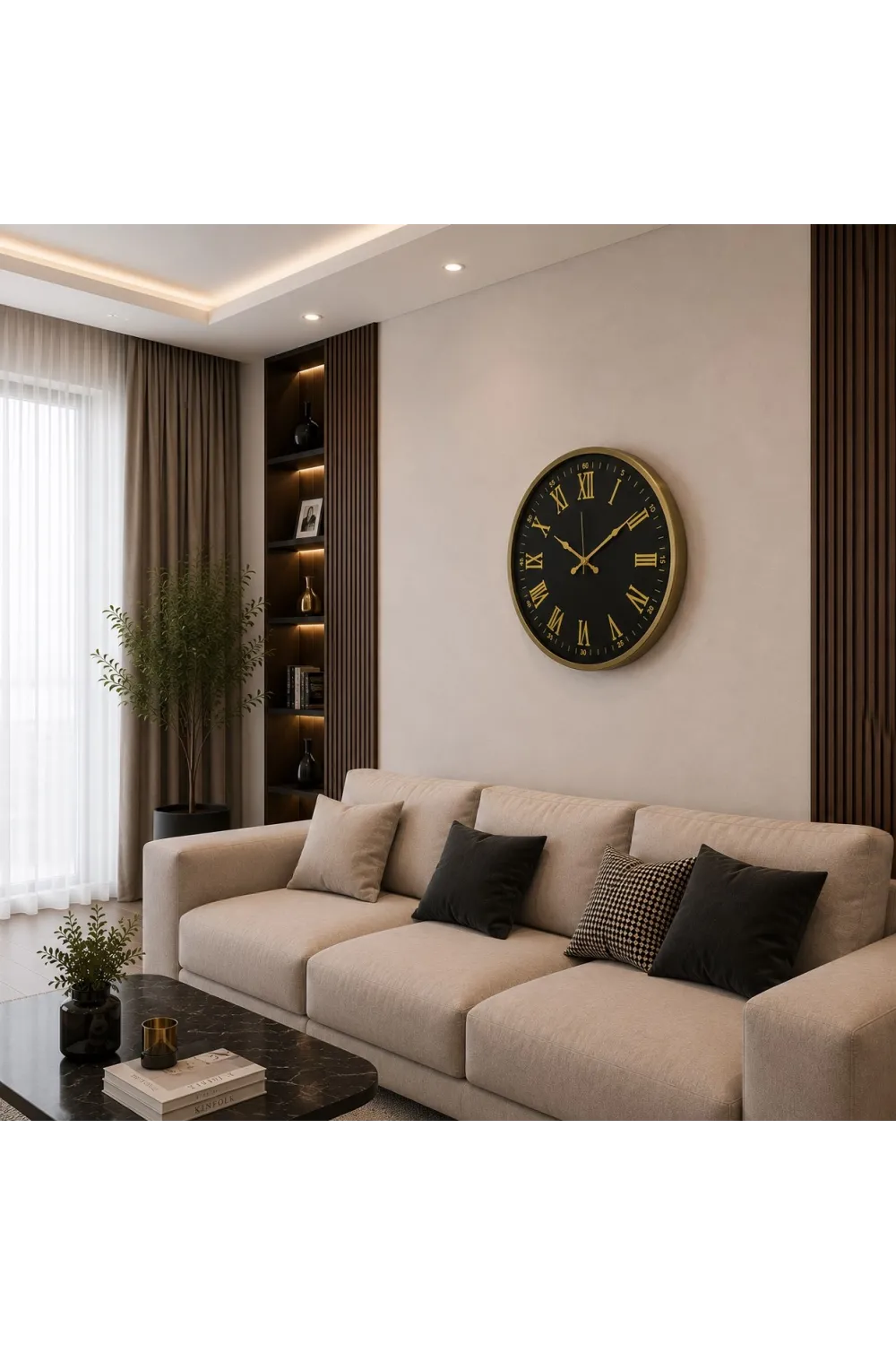 Eskitme Roma Elegant 52 x 52 Cm Duvar Saati