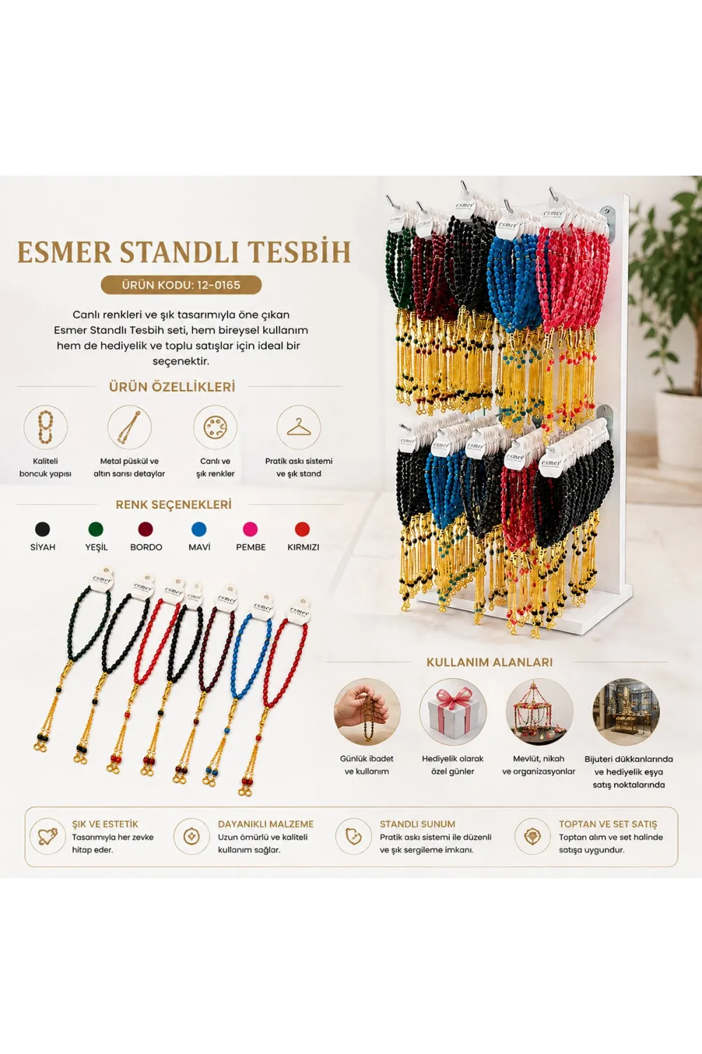 Esmer Standlı Tesbih*200=k
