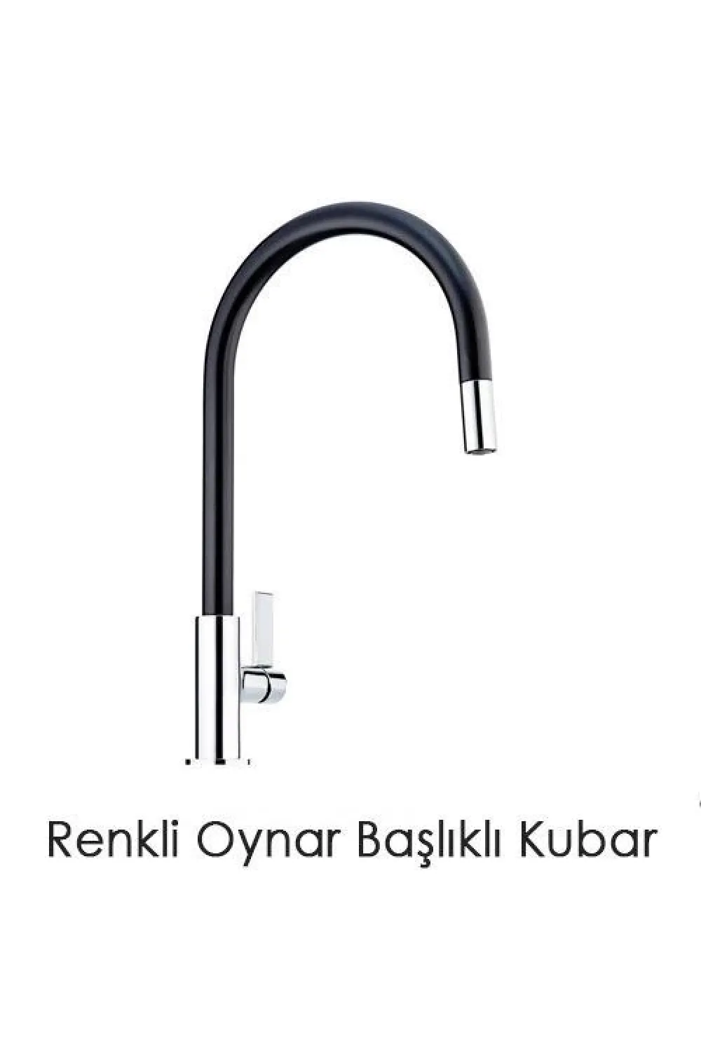 Esnek Kıvrılabilir Renkli Silikon Oynar Başlıklı Musluk Bataryası Başlığı Kubar