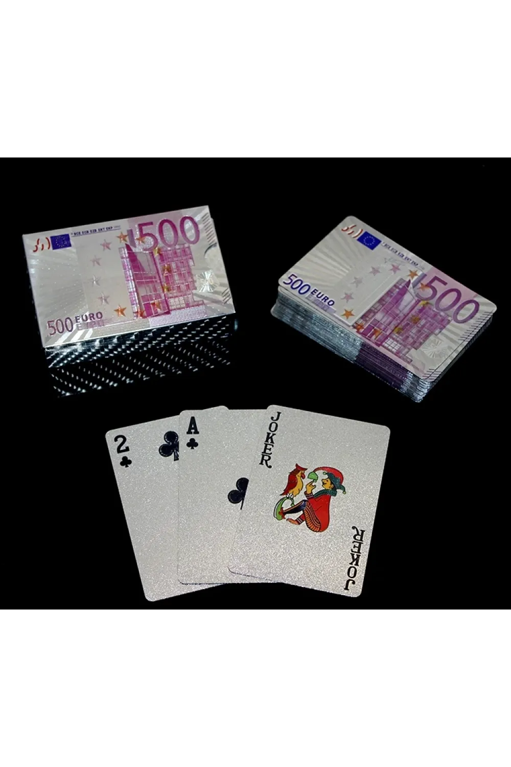 Euro Tasarımlı Gümüş İskambil Oyun Kartı IEG2812