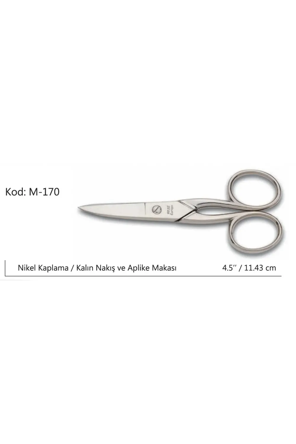 Europe Kalın Nakış Makası Süper Kalite No:4.5 11,43 Cm