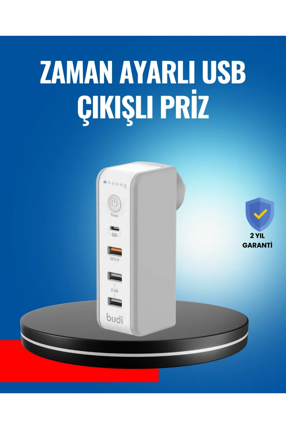 Ev Ve Ofis İçin Zaman Kontrollü Çoklu Şarj Cihazı