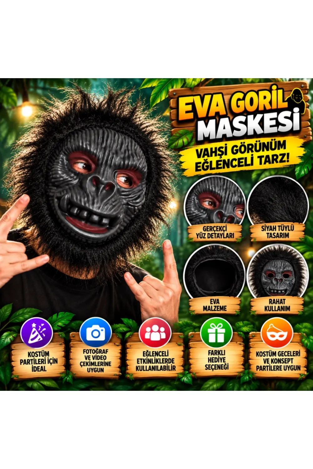 Eva Goril Maskesi – Vahşi Goril
