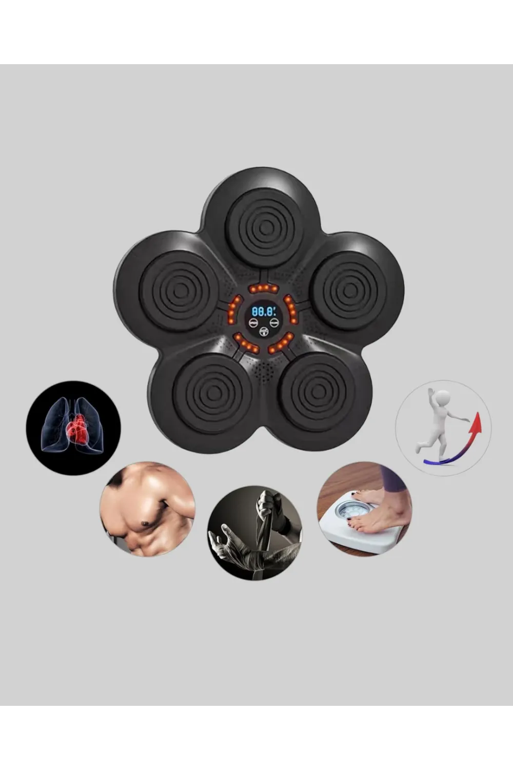 Evde Fitness İçin Akıllı Boks Makinesi Işıklı Vuruş Noktalı Bluetoothlu