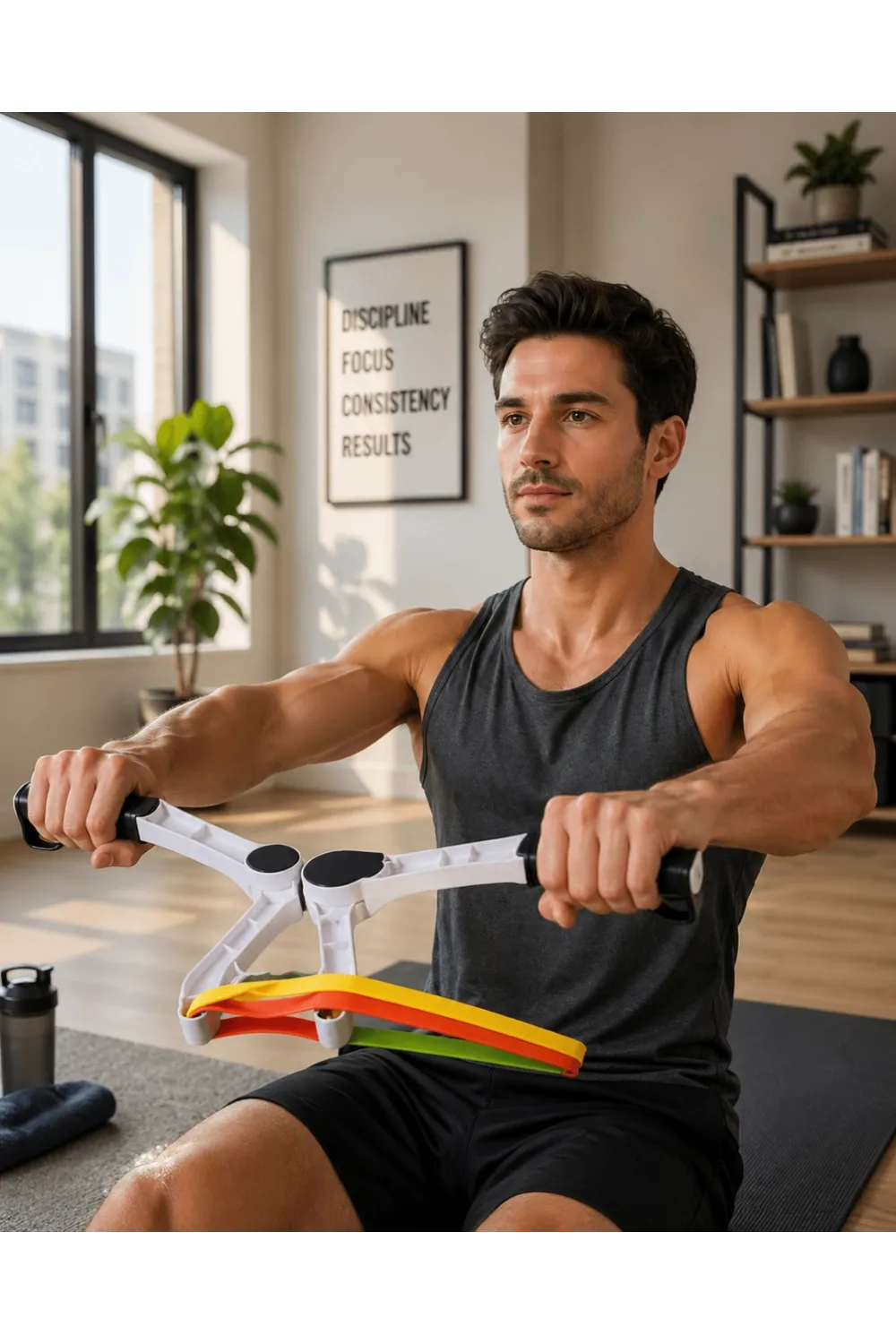 Evde Spor İçin Direnç Bantlı Üst Vücut Egzersiz Aleti