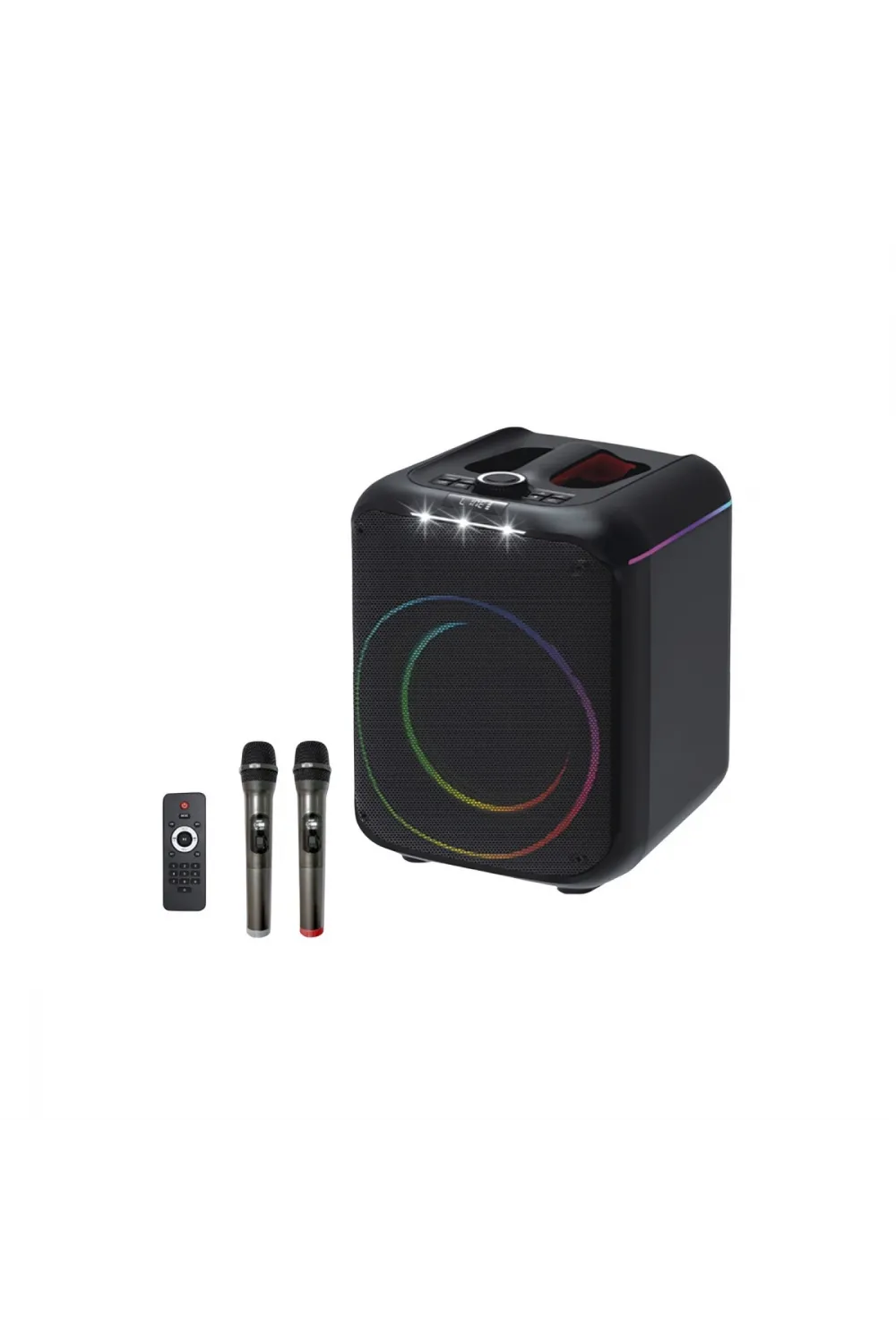 F39 25w Sürücülü Rgb Işıklı 2 Adet Mikrofonlu Bluetooth 5.3 Kablosuz Hoparlör – Siyah