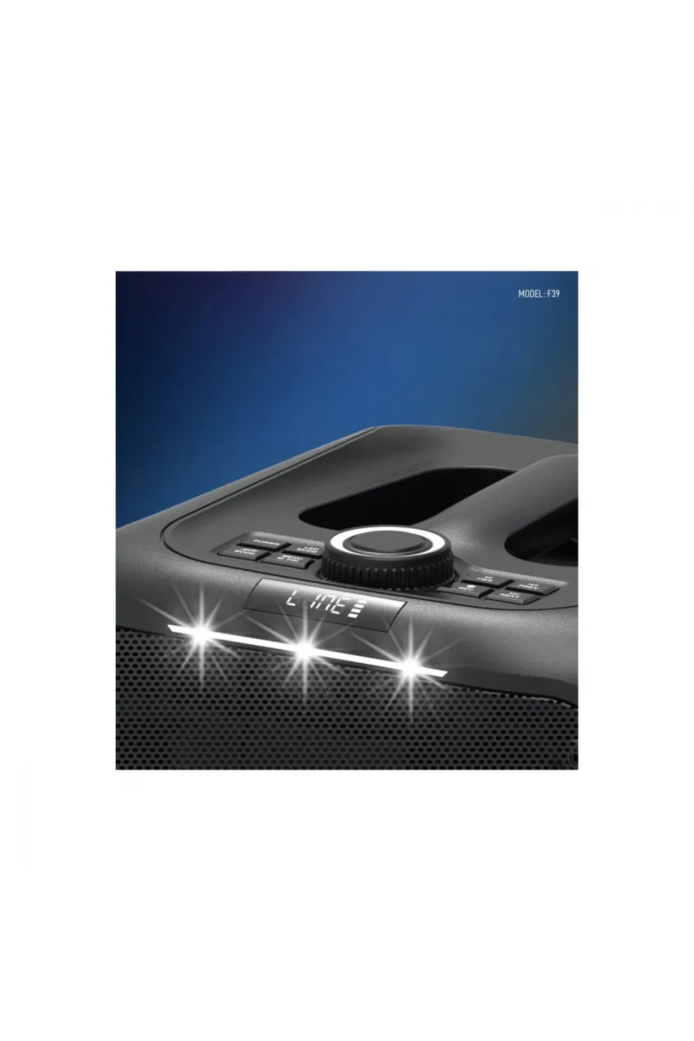 F39 25w Sürücülü Rgb Işıklı 2 Adet Mikrofonlu Bluetooth 5.3 Kablosuz Hoparlör – Siyah