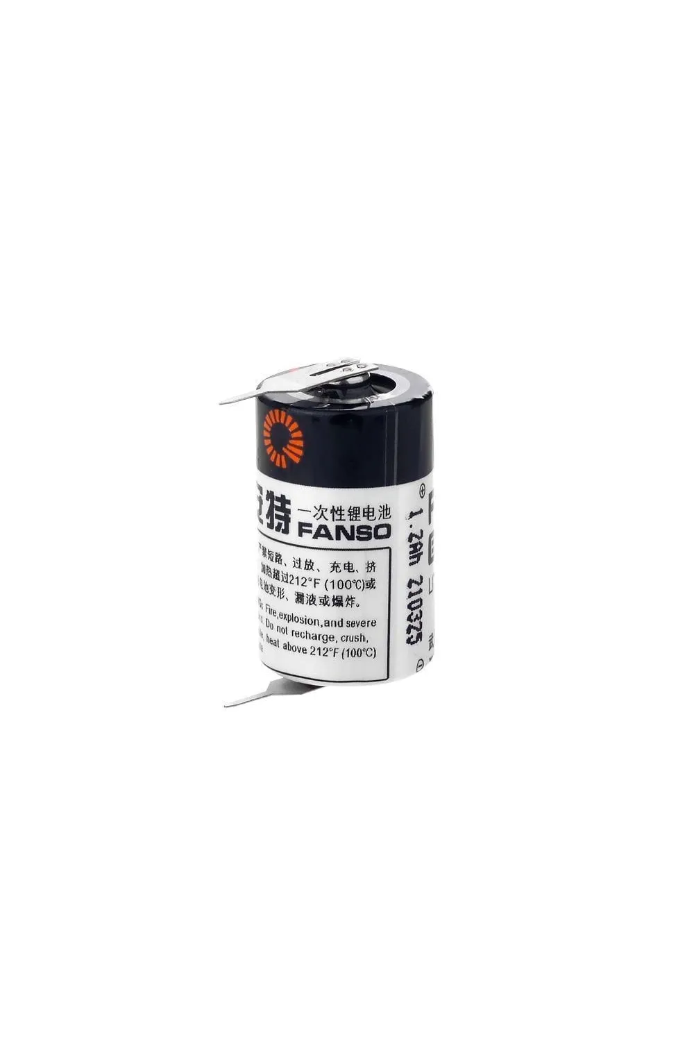 Fanso Er14250h 3.6v 1/2 Aa Size Lithium Pil (li-socl2) 2 Pın