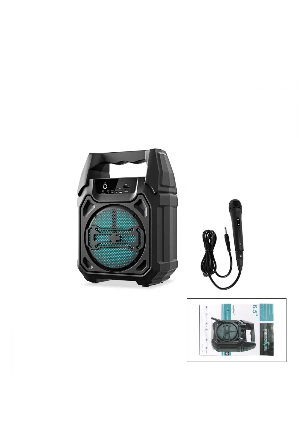 Fantastic Qualıty Q-Max Ps-1283 6.5 Bluetooth Wireless Mikrofonlu Hoparlör Ve Speaker Usb Sarjlı Aux Ve Tf Ve Usb IEGXVCW