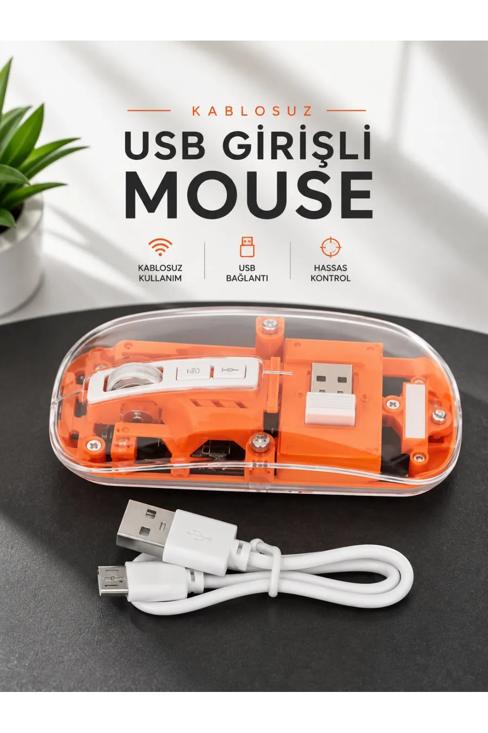 Fare Mouse Çift Modlu Kablosuz Bağlantılı 2.4ghz Destekli