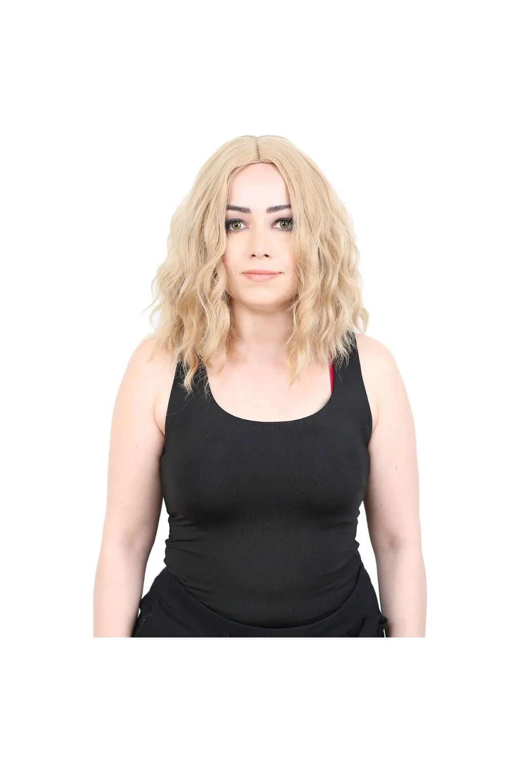 Fiber Sentetik Kısa Dalgalı Perçemsiz Peruk - Balköpüğü