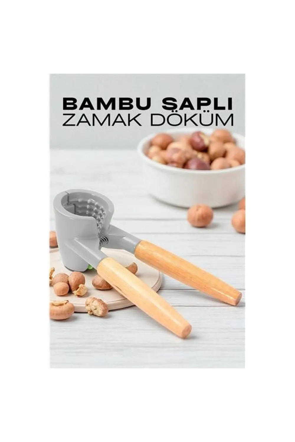 Fındık ve Ceviz Kırıcı - Bambu Saplı Döküm Ceviz Fındık Kıracağı 721983