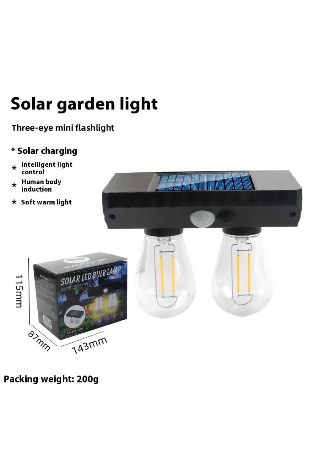 Fithome Yt-819 2 Watt Suya Dayanıklı Hareket Sensörlü Solar Led Lamba