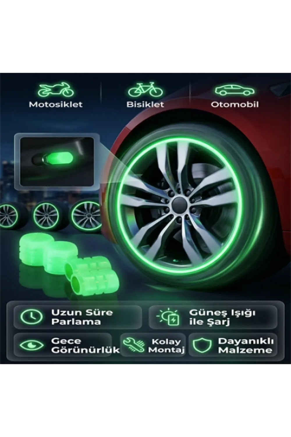 FOSFORLU GECE PARLAYAN SİBOP KAPAĞI