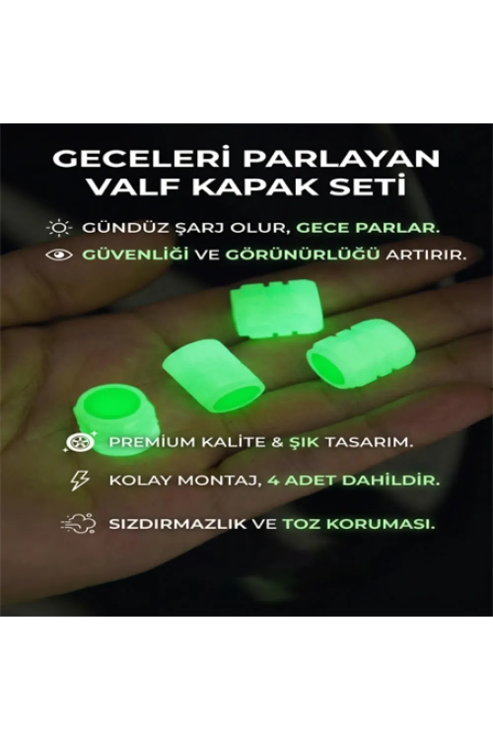 FOSFORLU GECE PARLAYAN SİBOP KAPAĞI