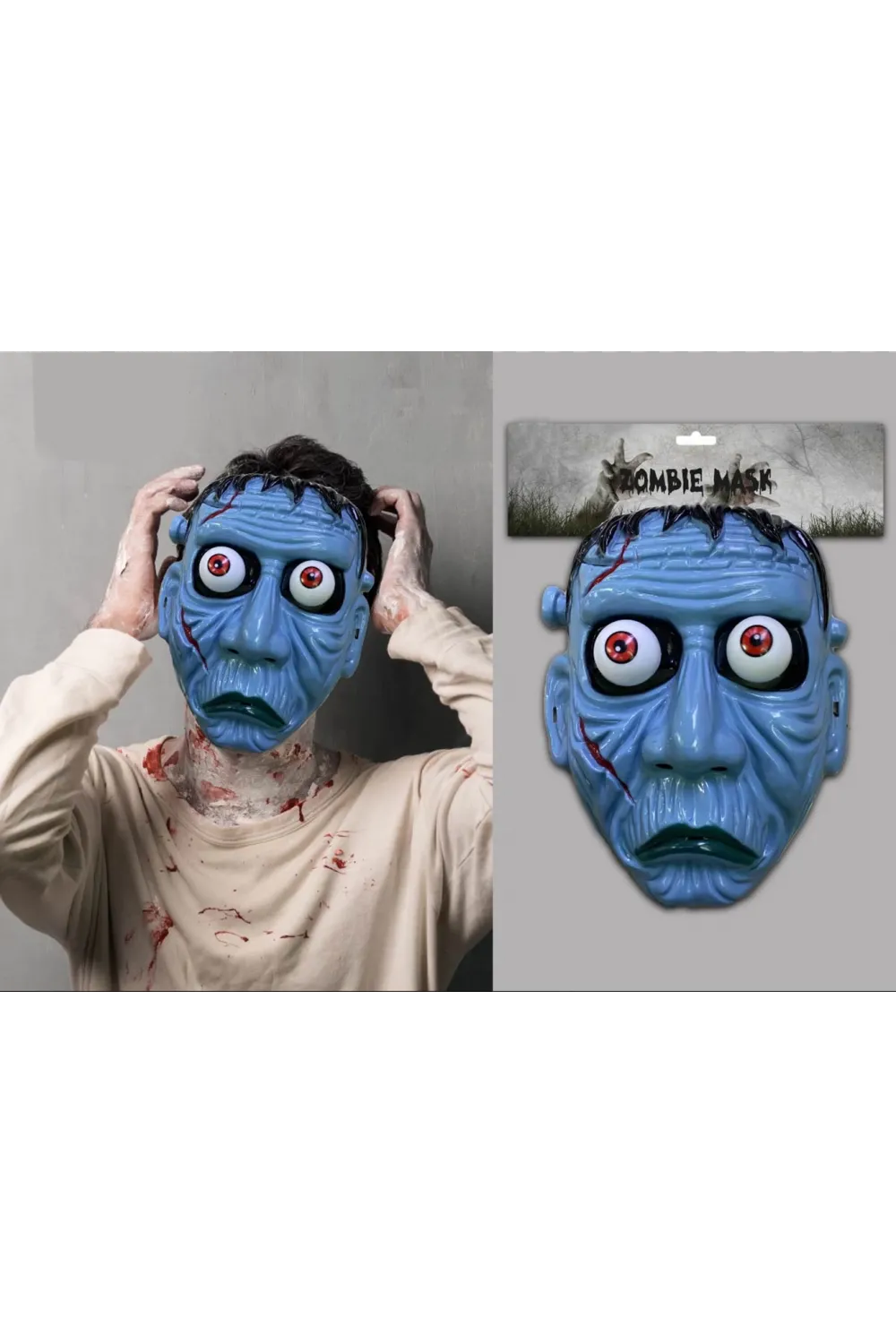 Frankenstein Temalı Sallanan Oynar Gözlü Maske