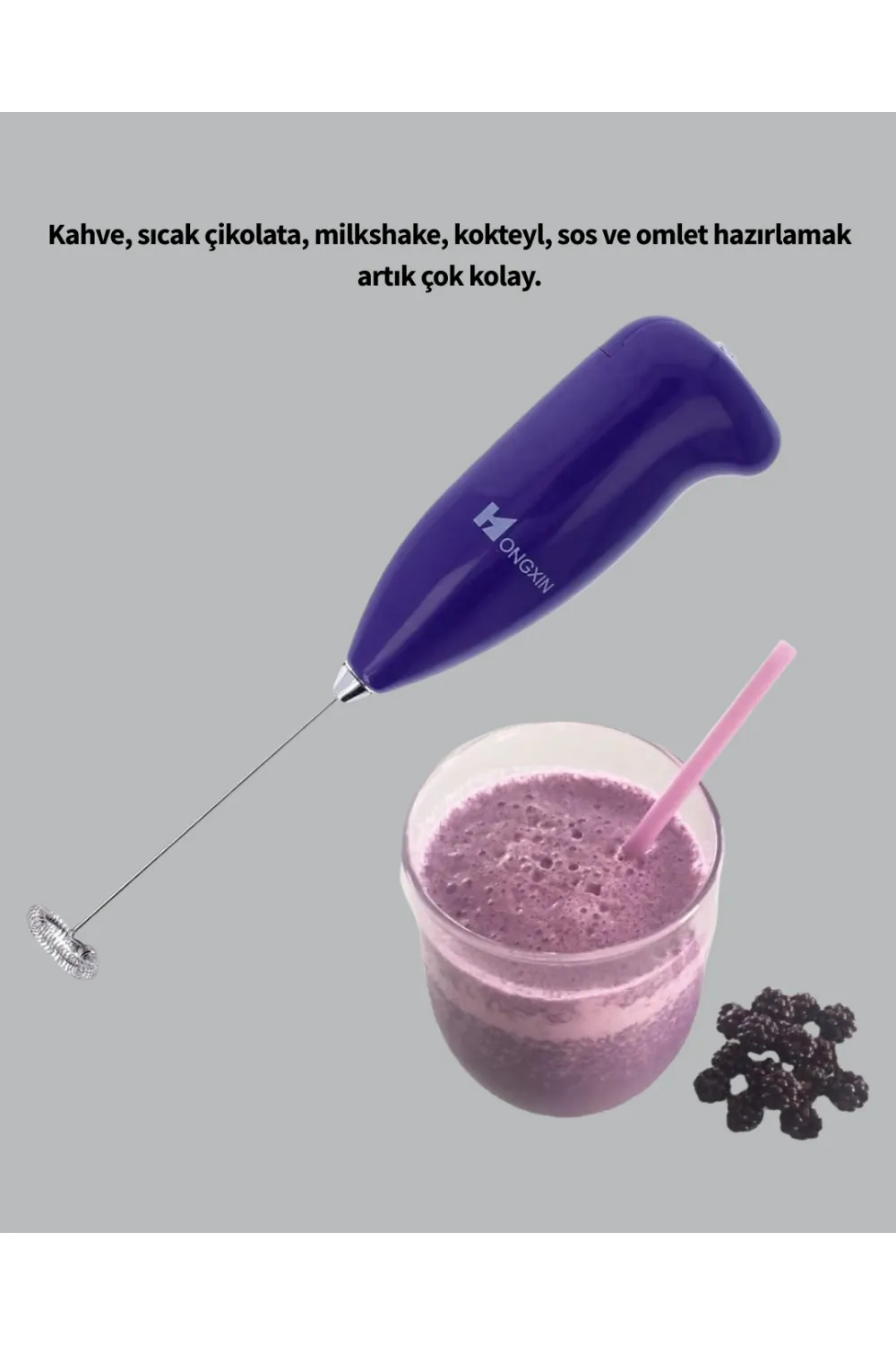 Frappe Ve Cappuccino Maker – Taşınabilir Pilli Köpürtücü Mikser