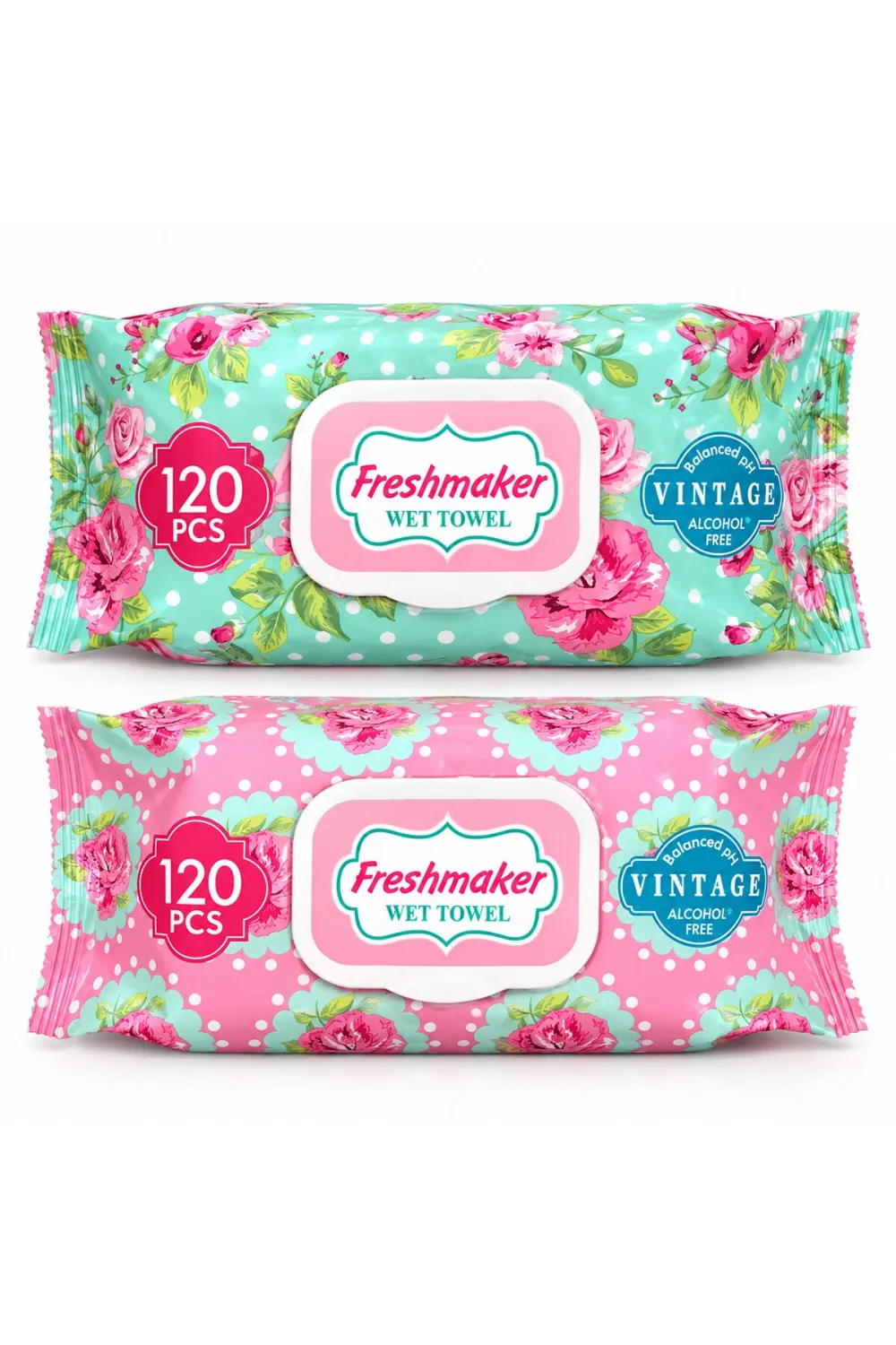 Freshmaker ( 120 Pcs ) ( Vintage ) Islak Mendil*24=k