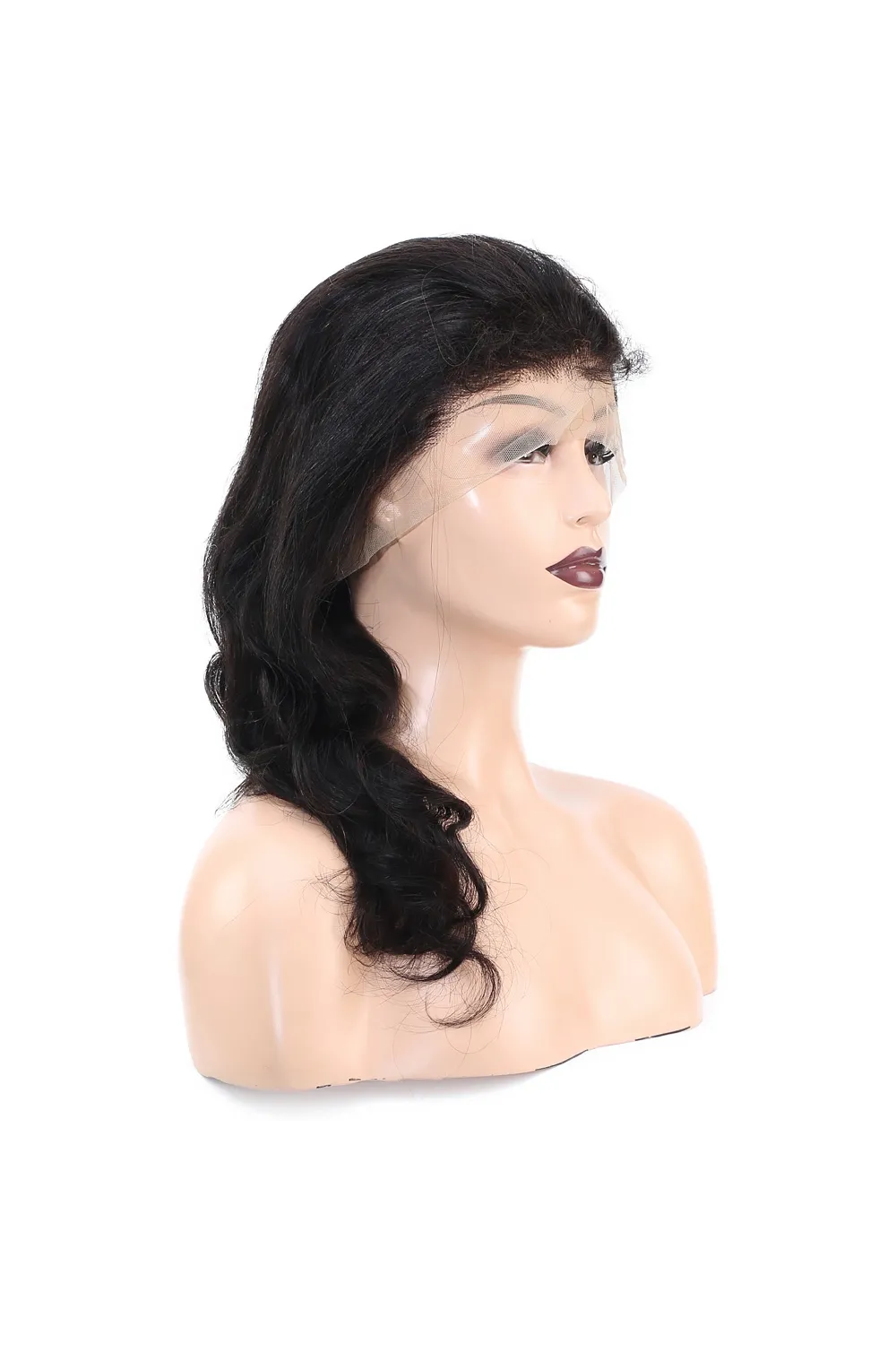 Front Lace Gerçek Tül Peruk Dalgalı  - Doğal - 55-60cm