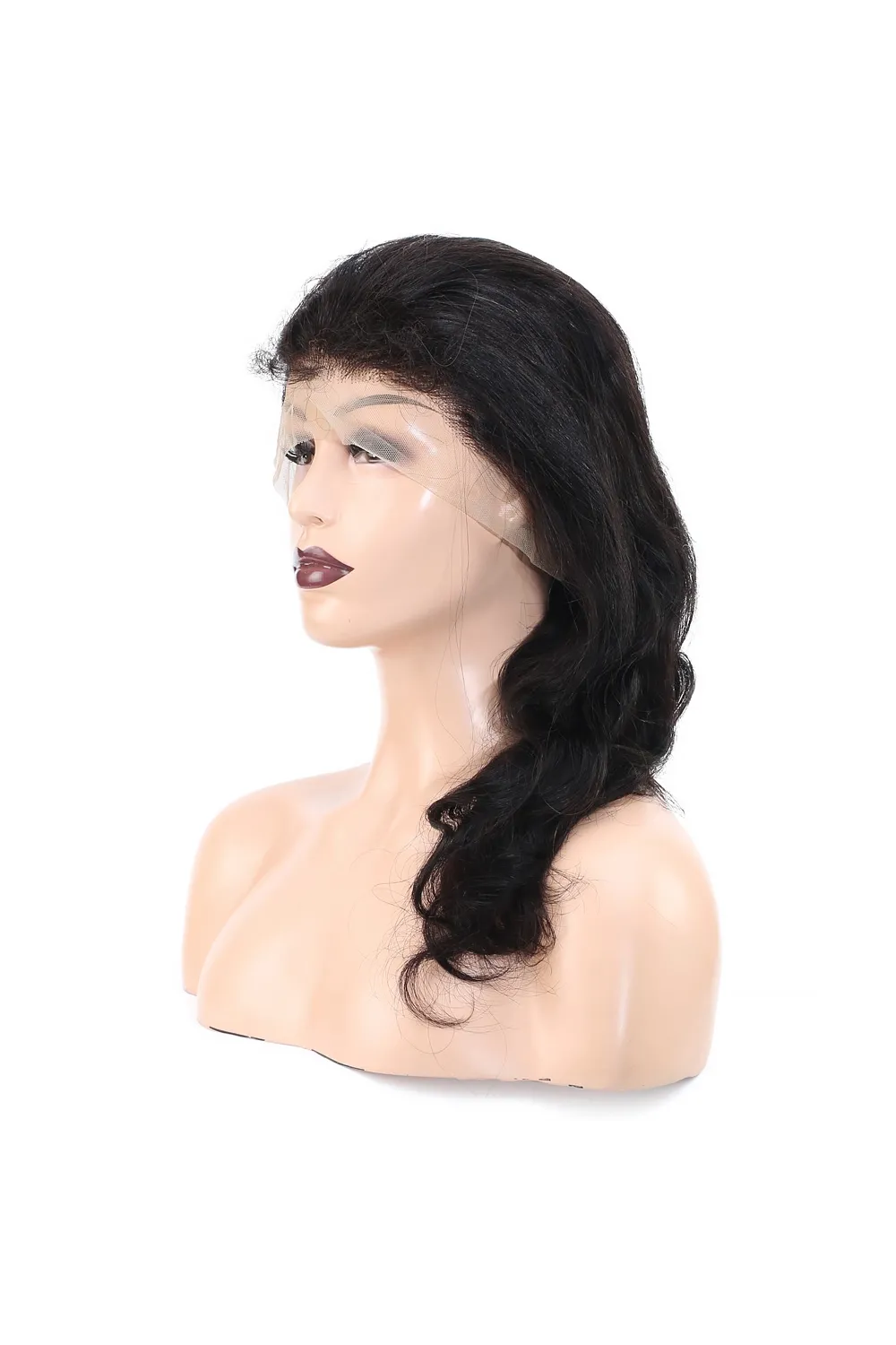 Front Lace Gerçek Tül Peruk Dalgalı  - Doğal - 55-60cm