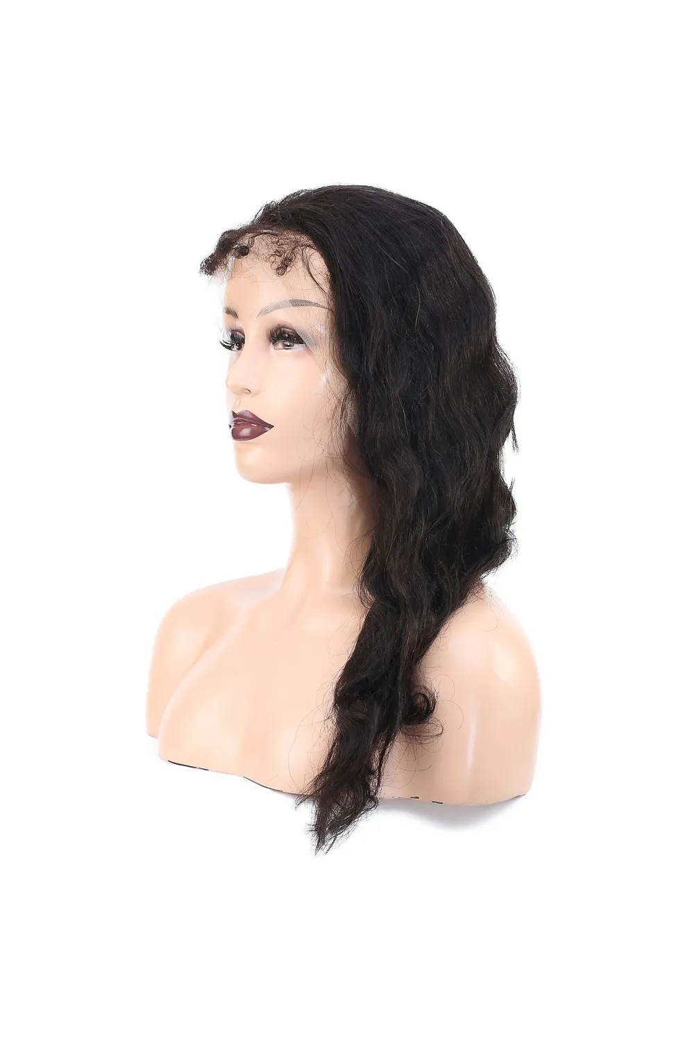 Front Lace Gerçek Tül Peruk Dalgalı  - Doğal - 60-65cm