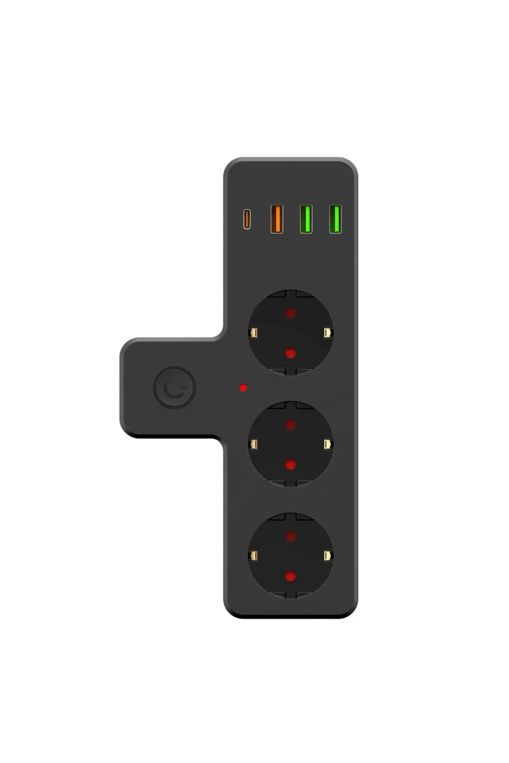 Ftr-12 Termal Akım Korumalı Isıya Dayanıklı 3’lü Priz 3x Usb 1x Type-c