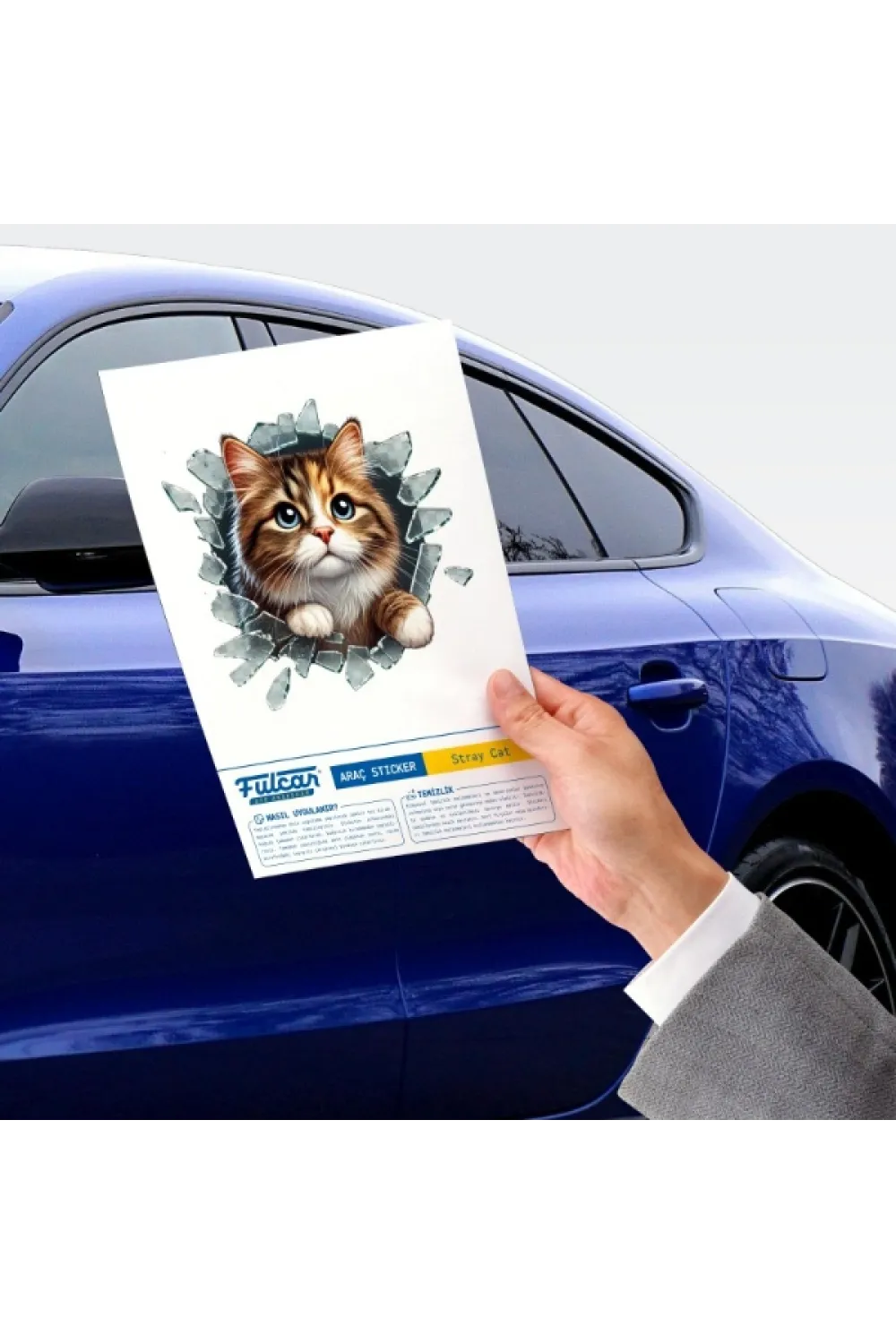 Fulcar Kedi Tasarımlı Araç Stickerı