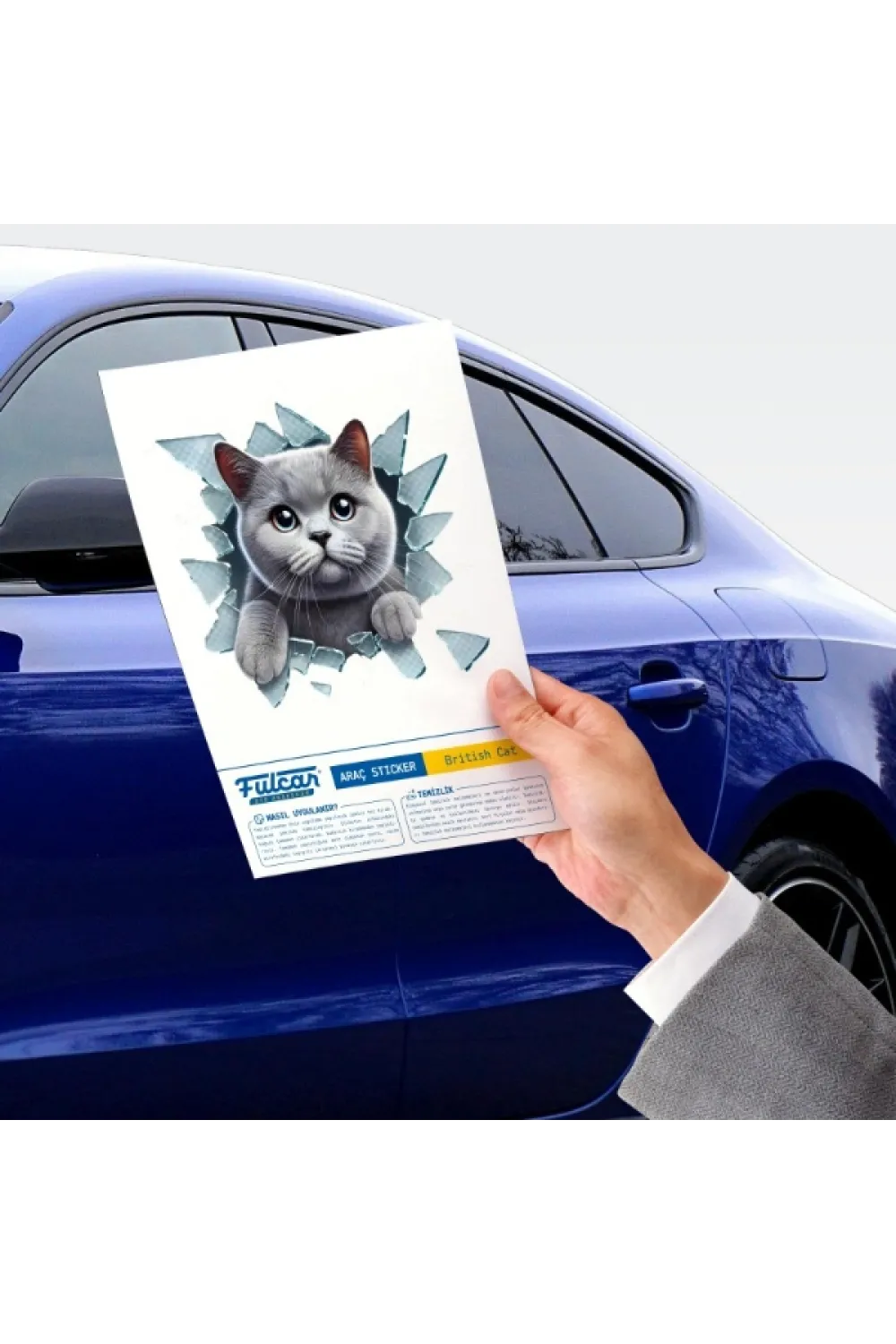 Fulcar Kedi Tasarımlı Araç Stickerı