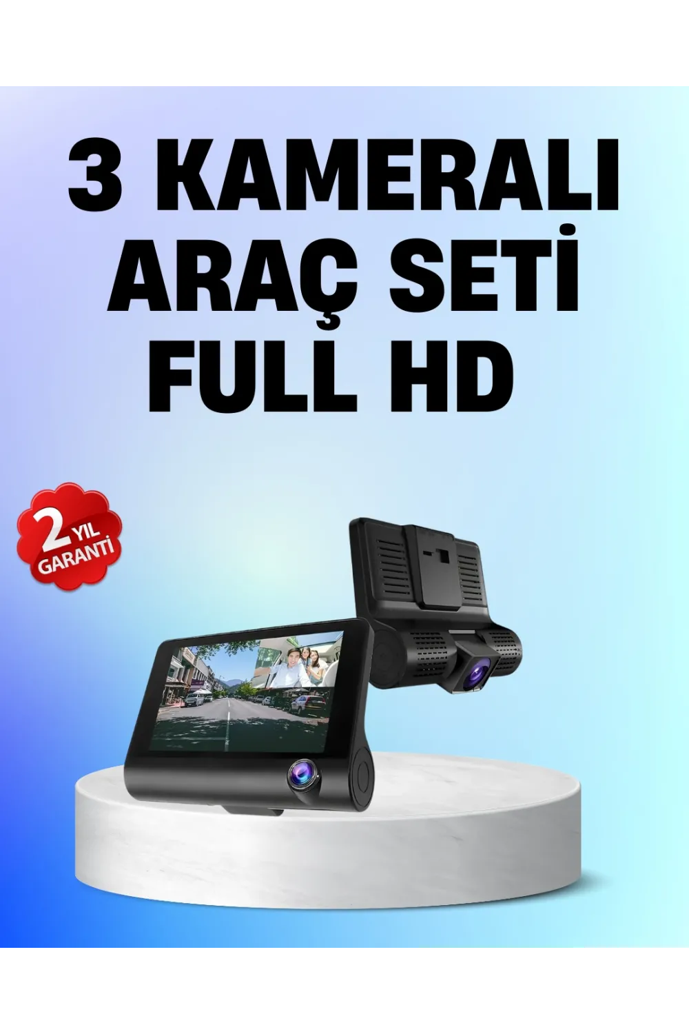 Full Hd 1080p 3 Kameralı Araç Dvr – Gece Görüşlü Ve G-sensörlü Güvenlik Çözümü