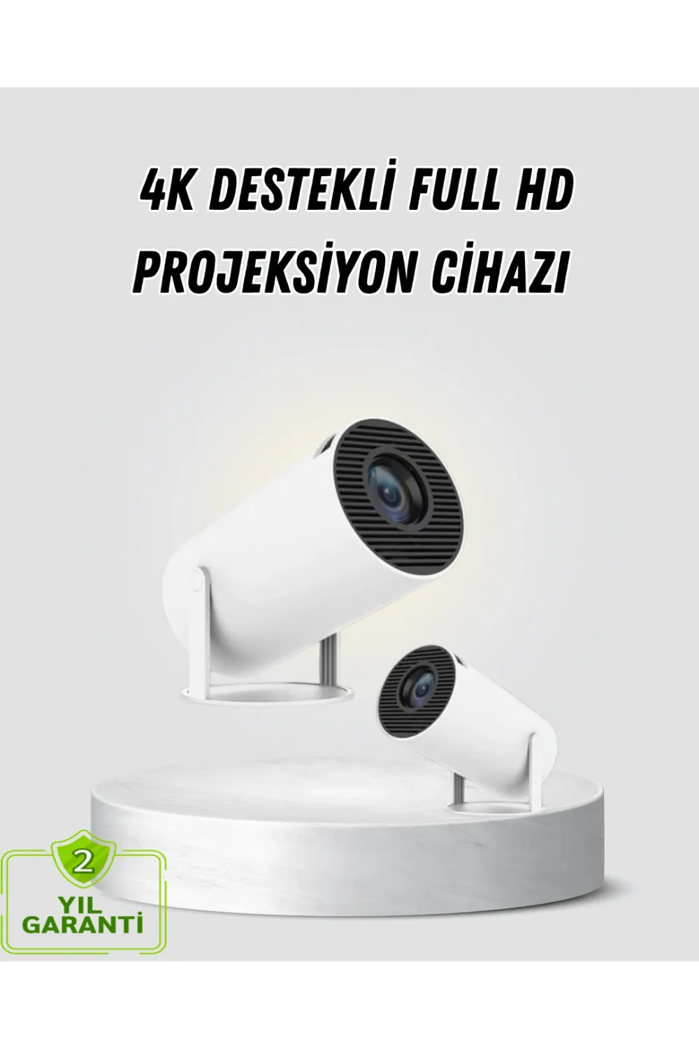 Full Hd 4k Destekli Akıllı Projeksiyon – 130 İnç Ekran, Uzun Ömürlü Ampul Ve Çoklu Giriş