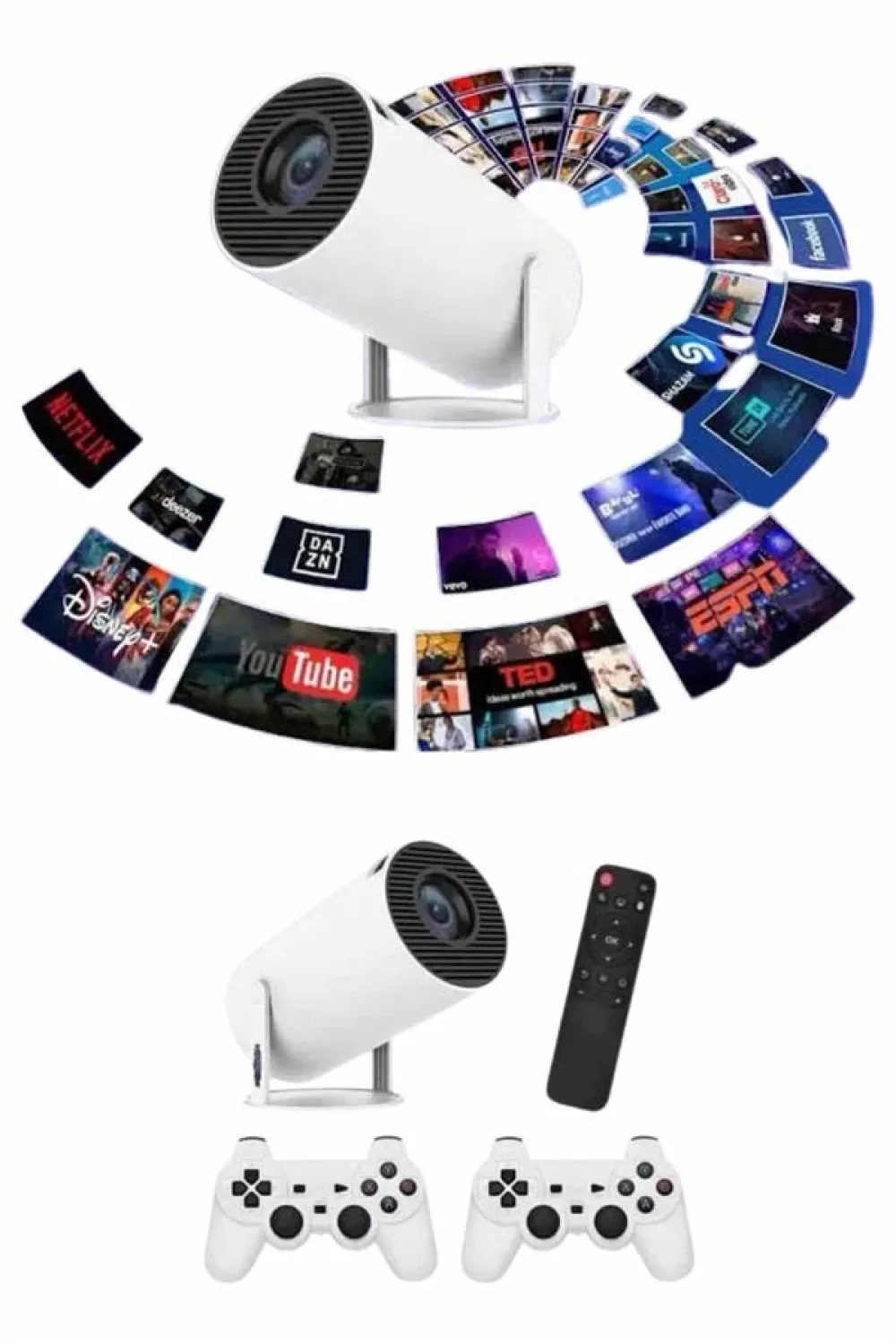 Full Hd 8 Gb Ayaklı Çift Kollu 4k Video Oyun Konsolu Taşınabilir
