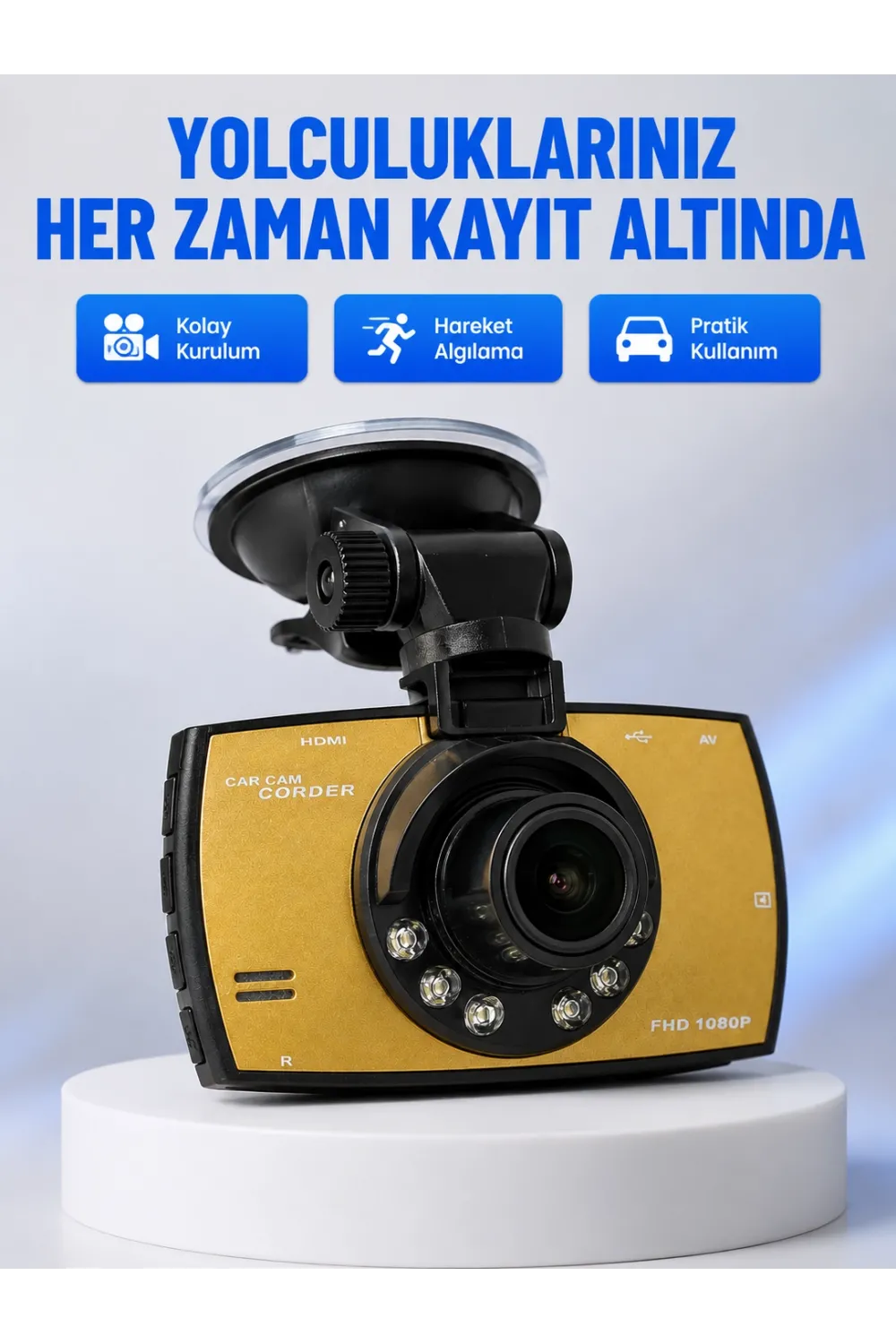 Full Hd Araç Kamerası G Sensor Gece Görüşlü Dash Cam