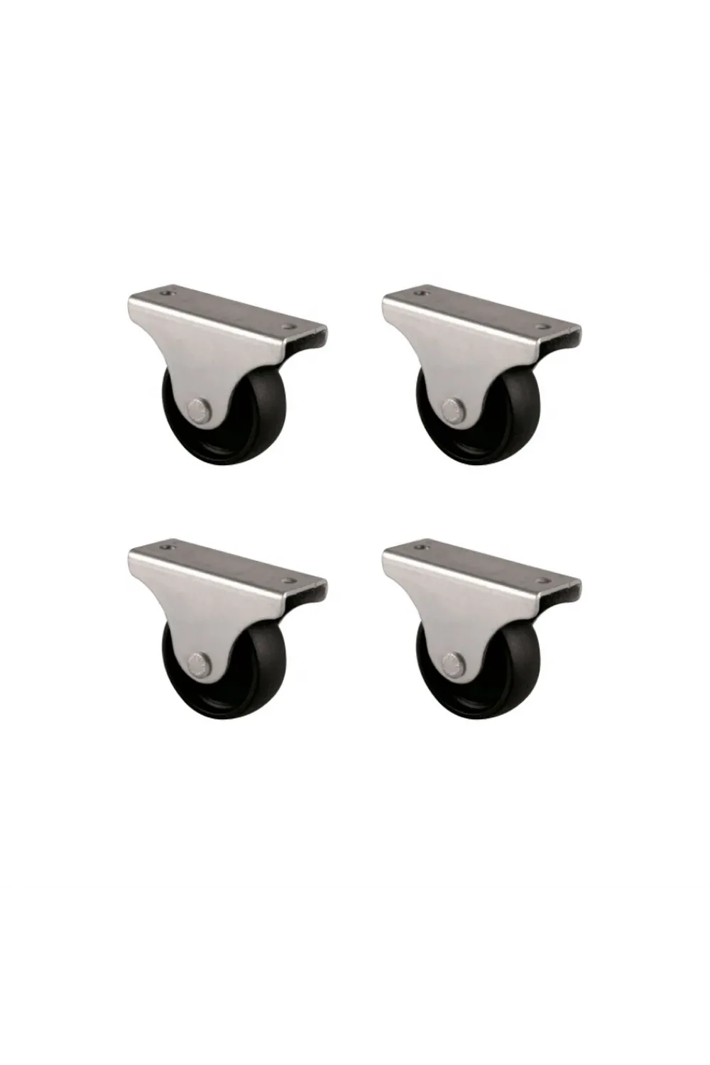Furç Sabit Teker - 38MM - Siyah HKS229 - 4 Adet
