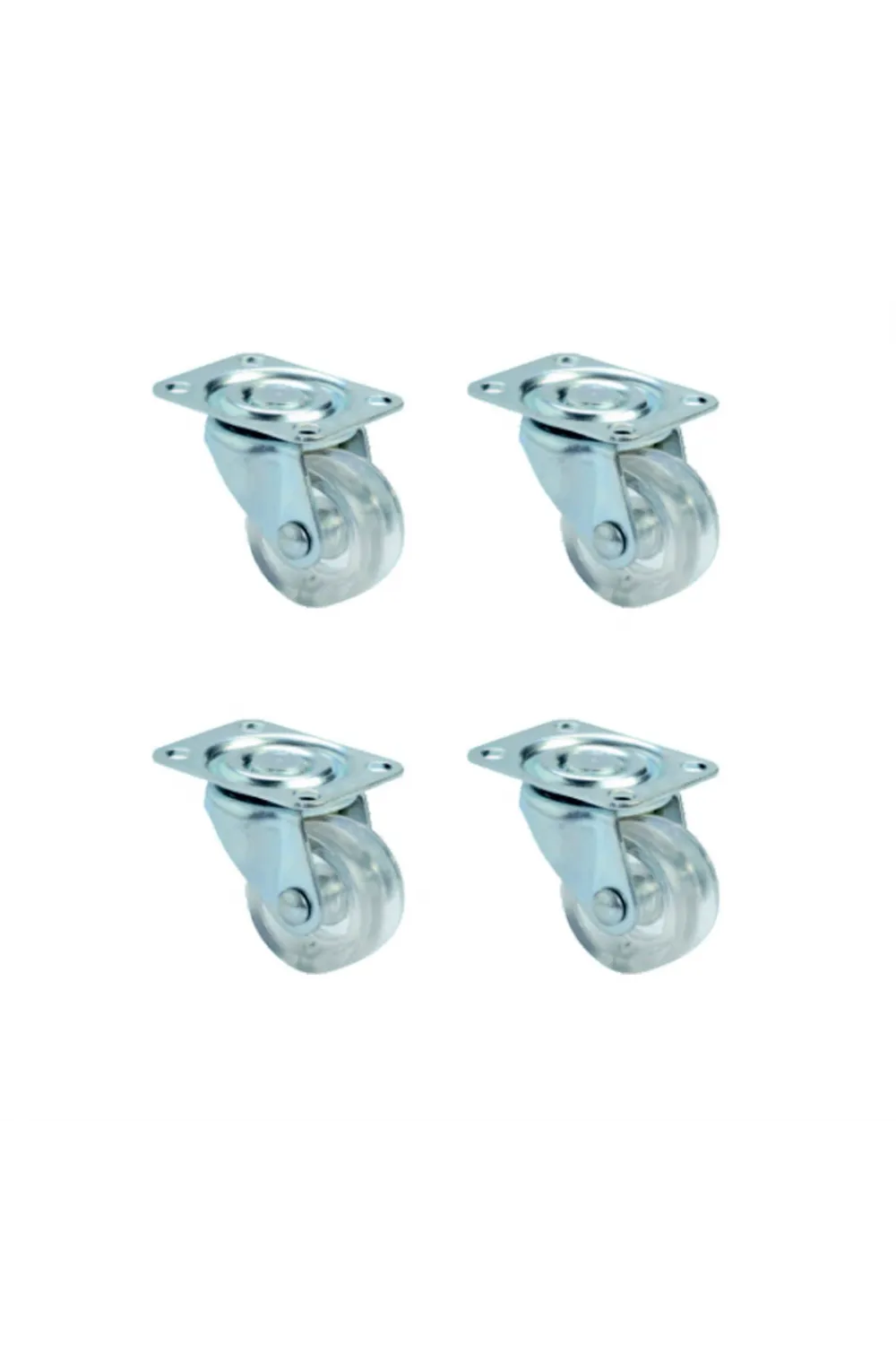 Furç Tablalı Bilyalı Teker - 28MM - Şeffaf HKS238 - 4 Adet