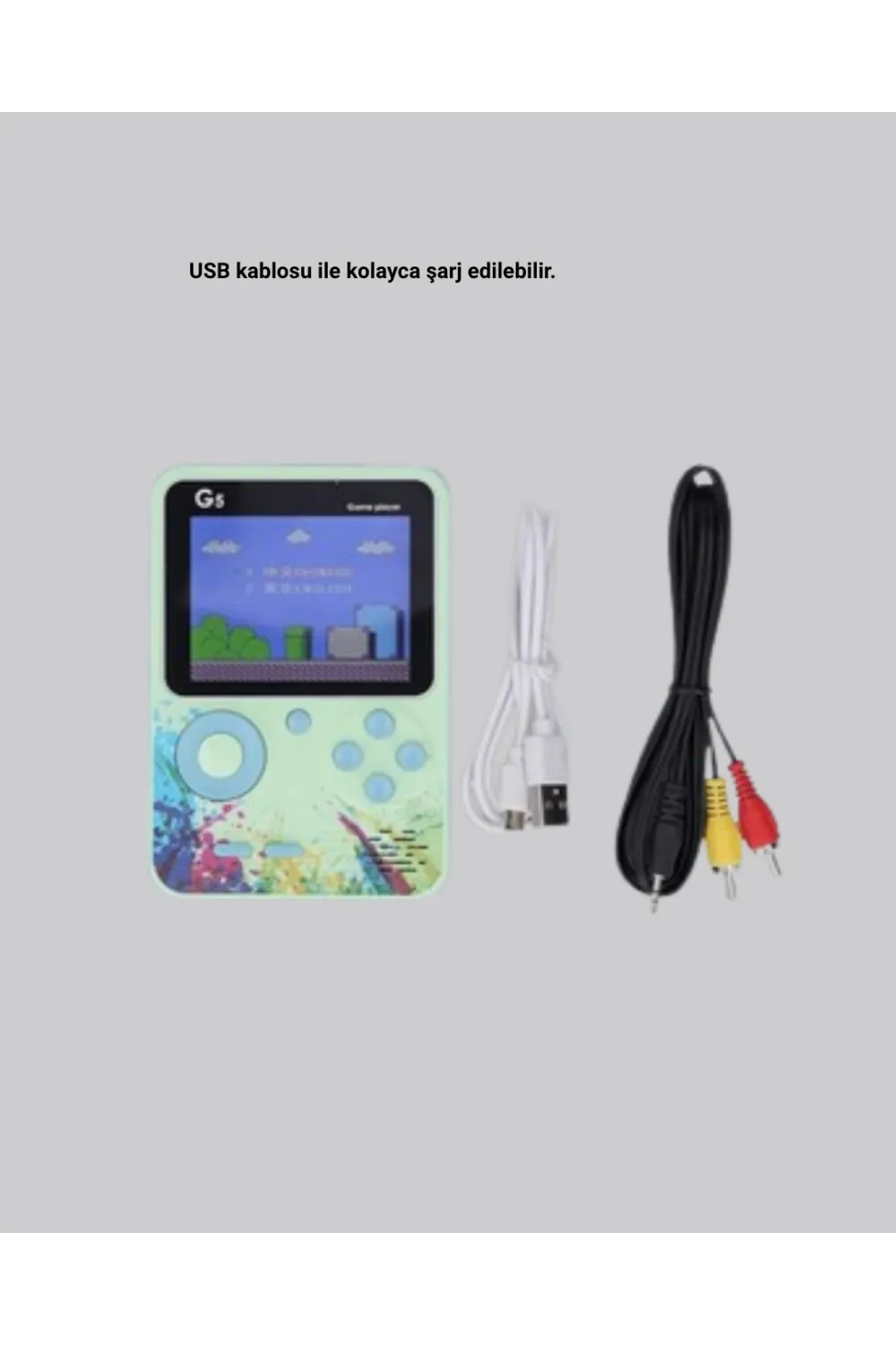 G5 Taşınabilir Retro Game Box 500 Oyunlu Şarjlı Mini Oyun Konsolu