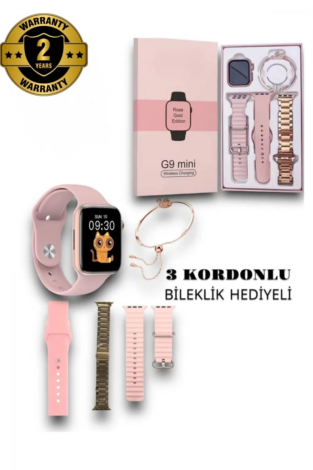 G9 Mini Gold Yetişkin 41mm Kadın Akıllı Saat
