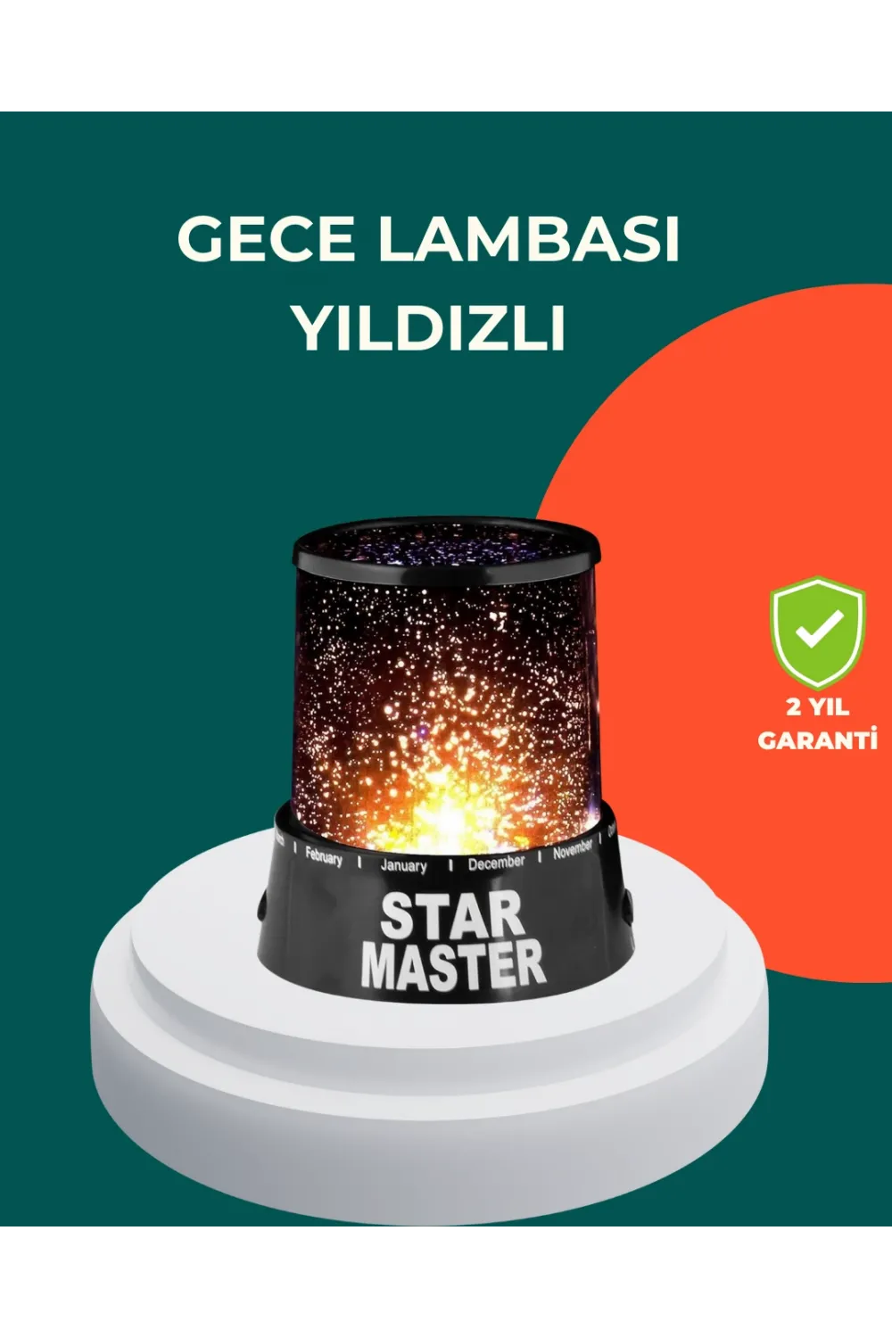 Galaxy Efektli Led Yıldız Projektör Renk Değiştirmeli Oda Aydınlatması