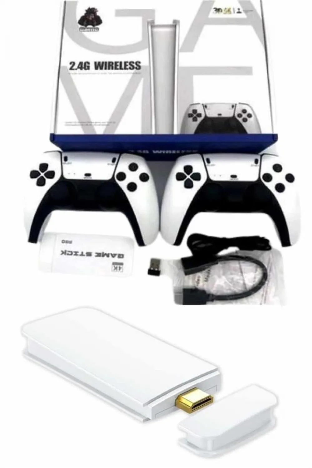 Game Stick 4k Retro Çift Kollu Atari Oyunlari +20000 Oyunlu Konsol Nostalji