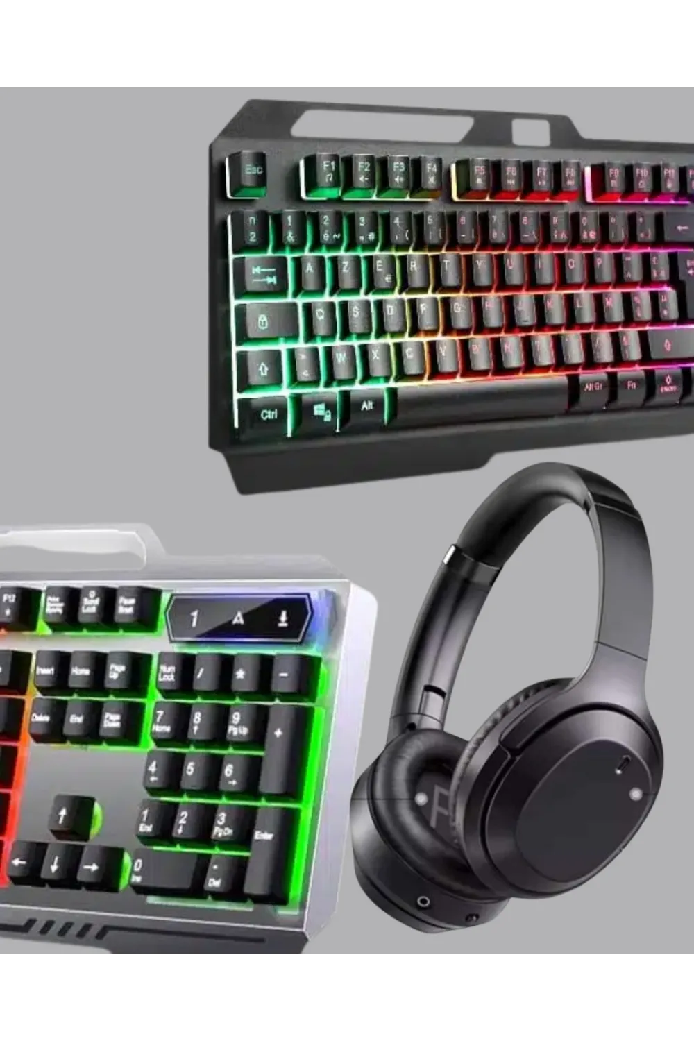 Gaming Set Işıklı Klavye Mouse + Bluetooth 5.2 Kulaklık Oyuncu Paketi