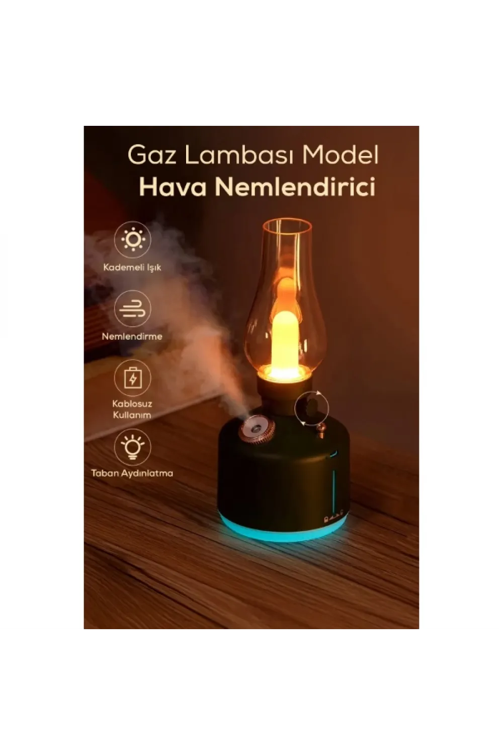 Gaz Lambası Tasarımlı Hava Nemlendirici