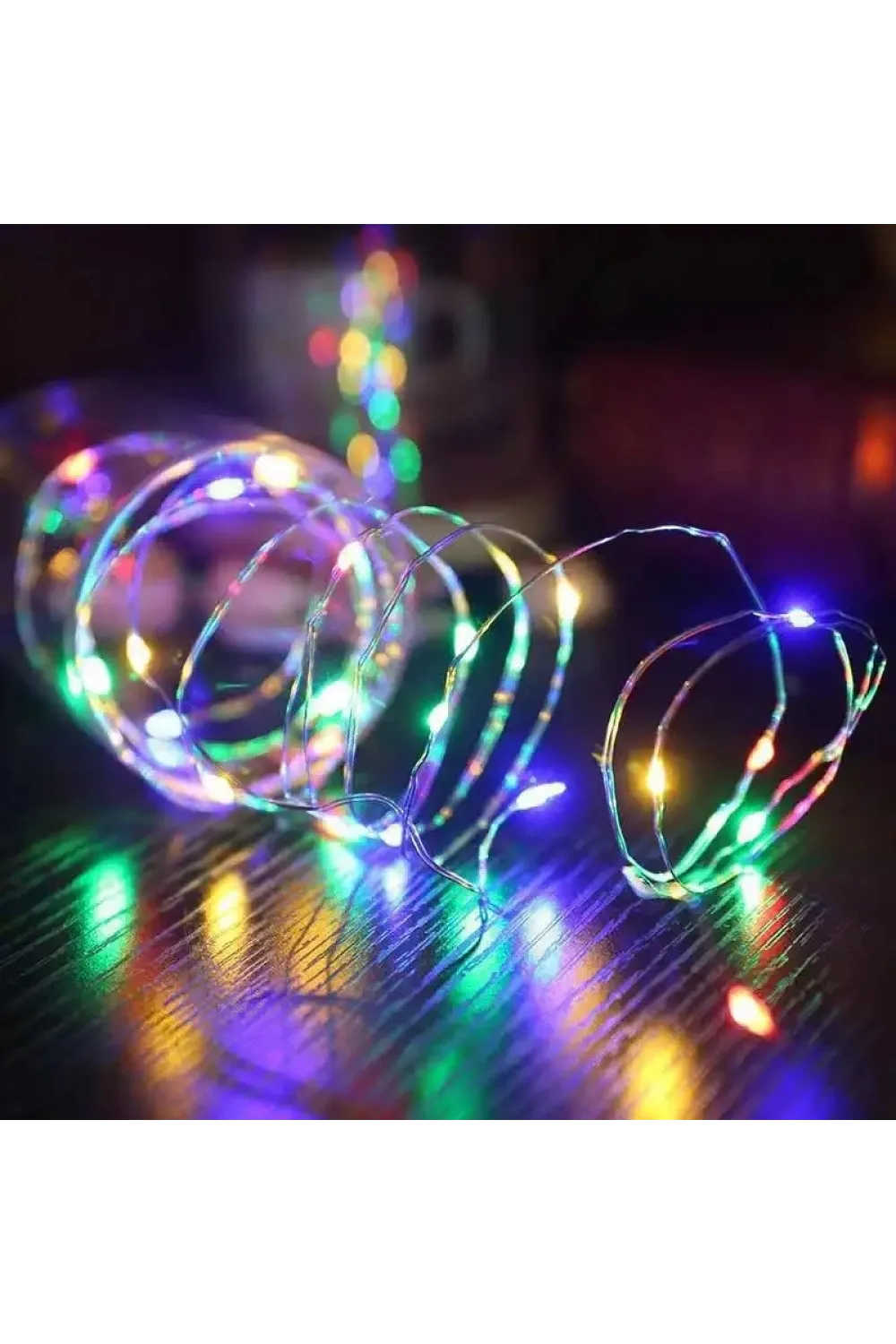 GD967 Şerit Pilli Aydınlatma 5 metre 50 Adet RGB Peri Led