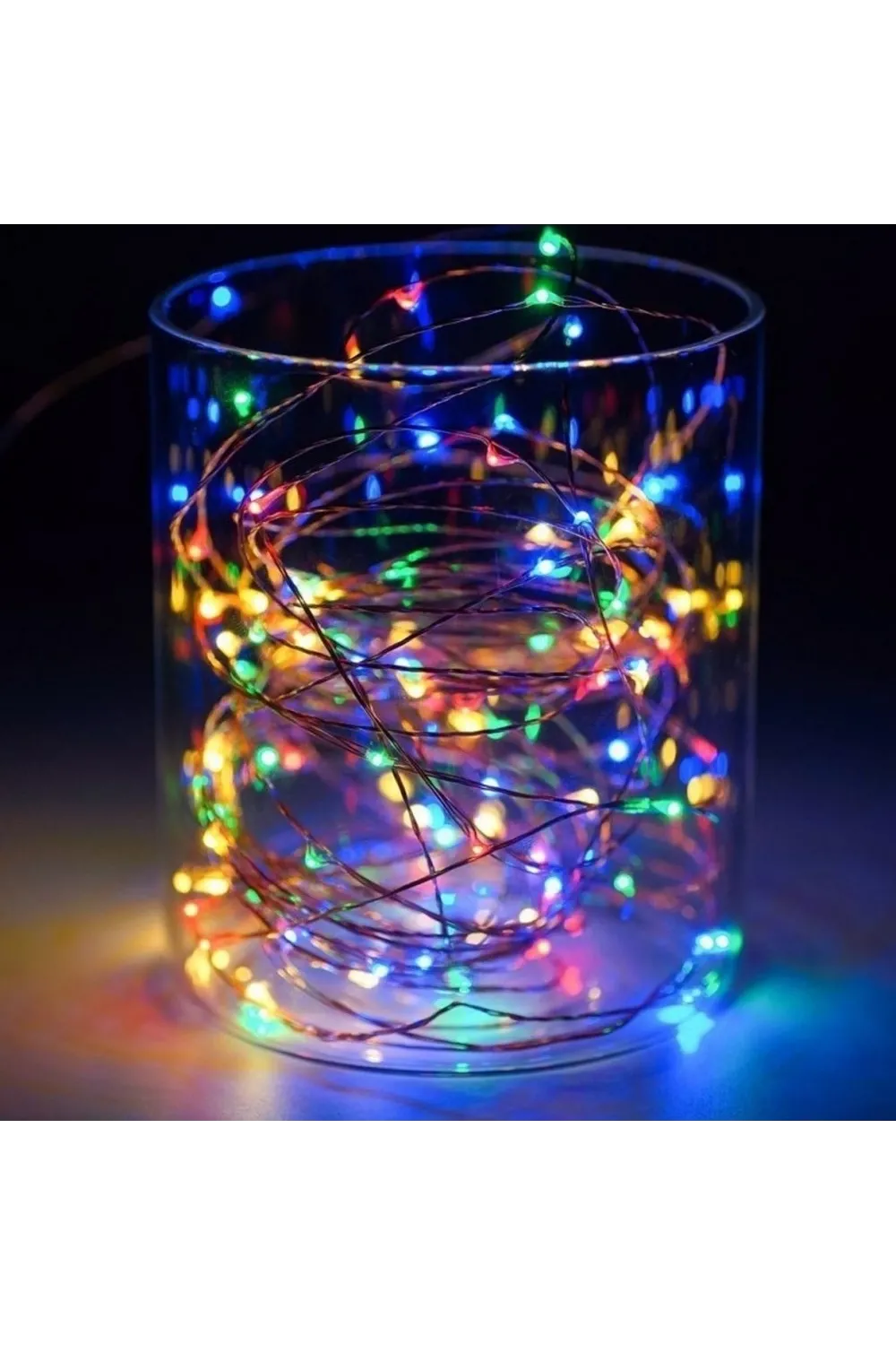 GD968 Şerit Pilli Aydınlatma 10 metre 100 Adet RGB Peri Led