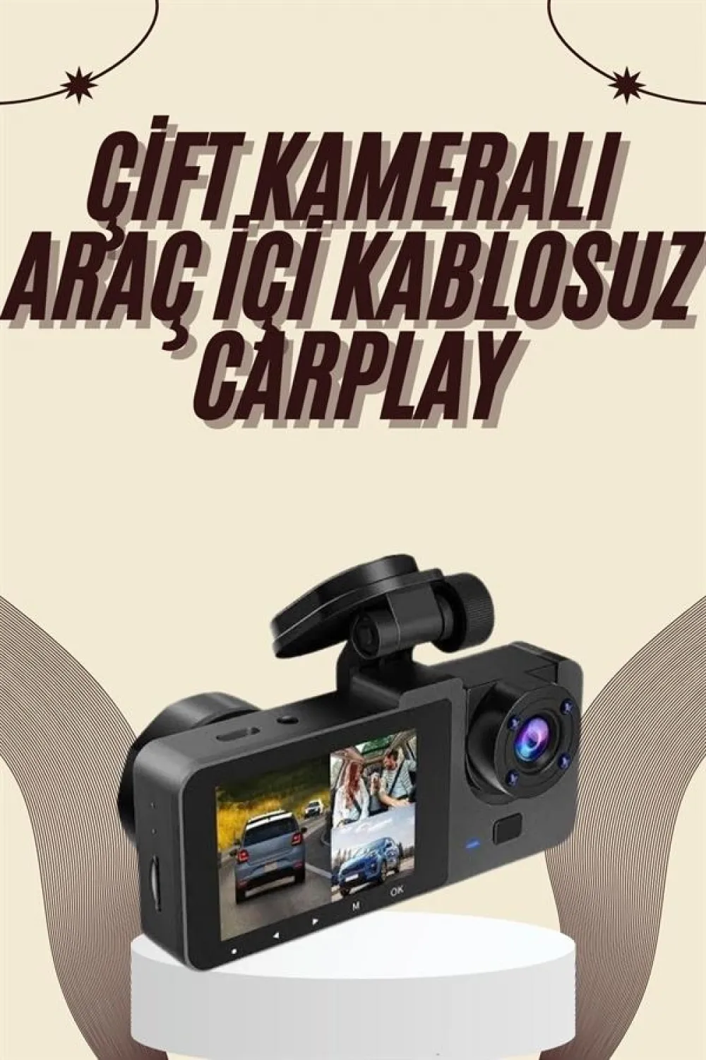 Gece Görüşlü Dvr 3 Lensli Araç İçi Sürüş Kamerası Video Kaydedici