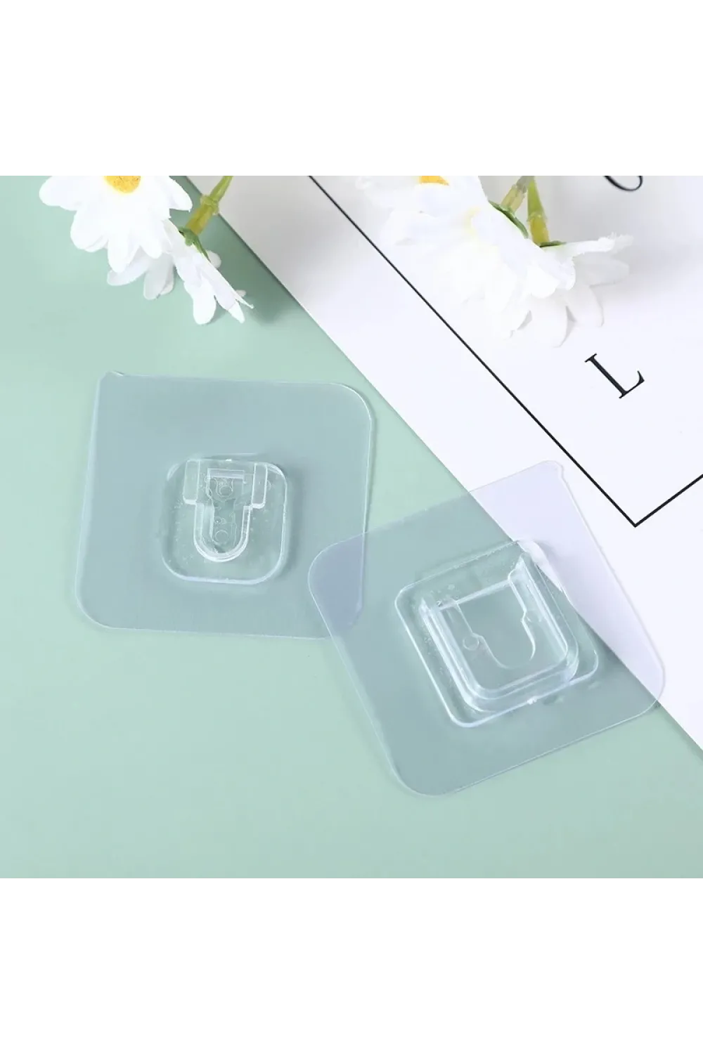 Geçmeli Eşya Sabitleme Klipsleri Şeffaf 4 Lü Set