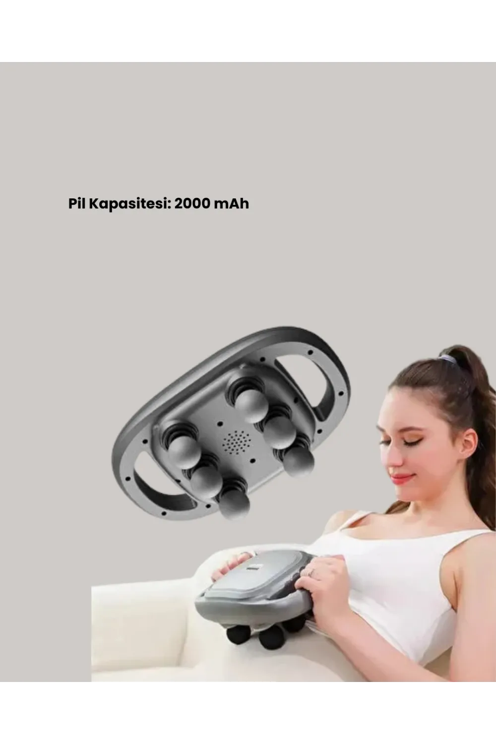 Geliştirilmiş 6 Başlıklı Şarjlı Masaj Aleti 2000 Mah Derin Doku Masajı