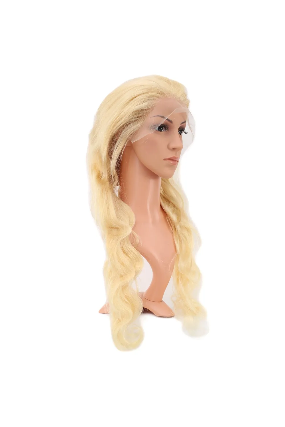 Gerçek Front Lace Dalgalı Platin Tül Peruk - 75-80cm